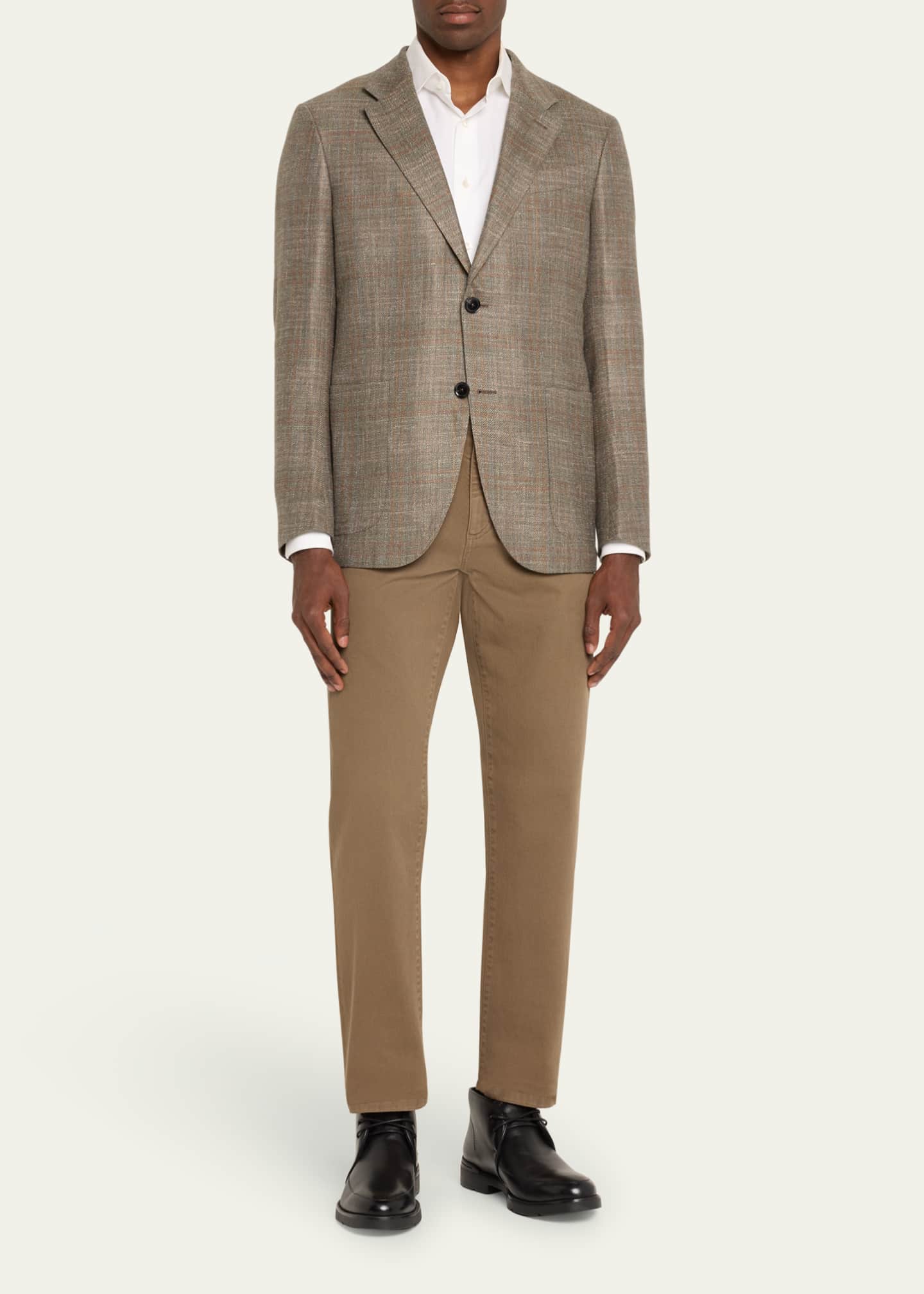 ZEGNA Men's Fairway Crossover Plaid Sport Coat Image 2 of 5