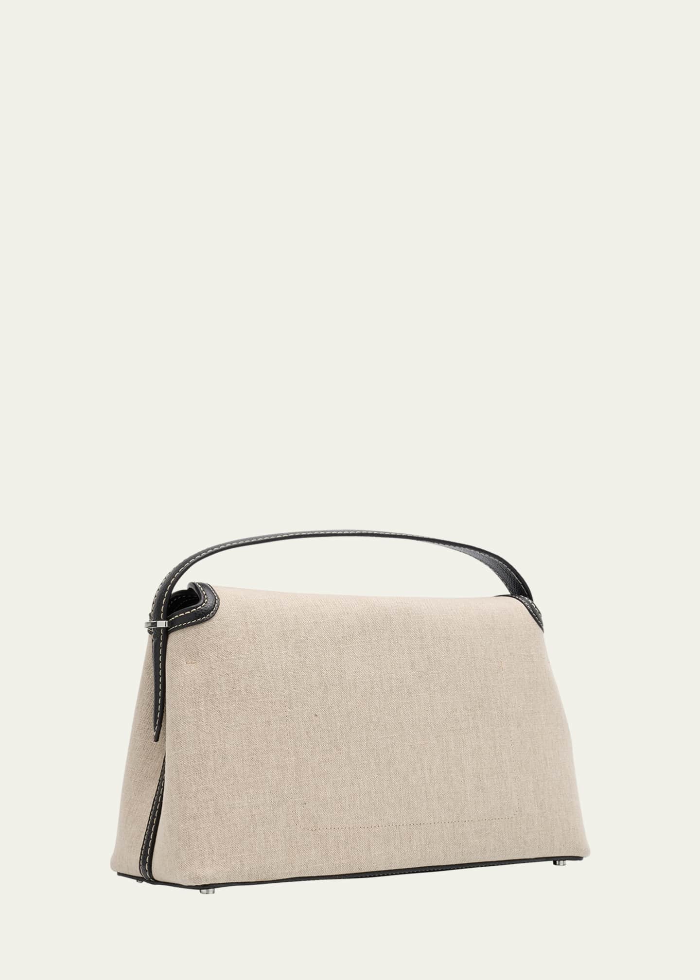 関税込み【TOTEME】T-Lock canvas top handle Bag T-Lock canvas top handle ecru/black – TOTEME