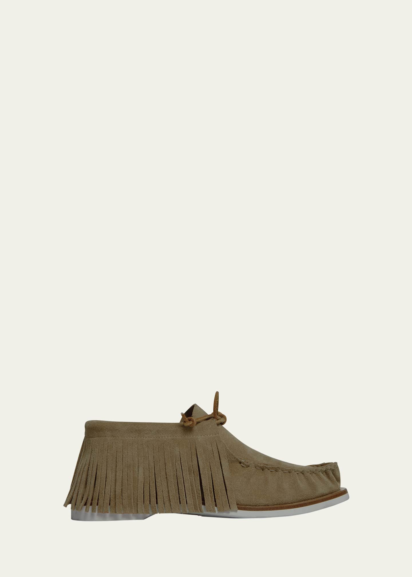 Pierre Hardy Tahoe Suede Fringe Moccasin Loafers