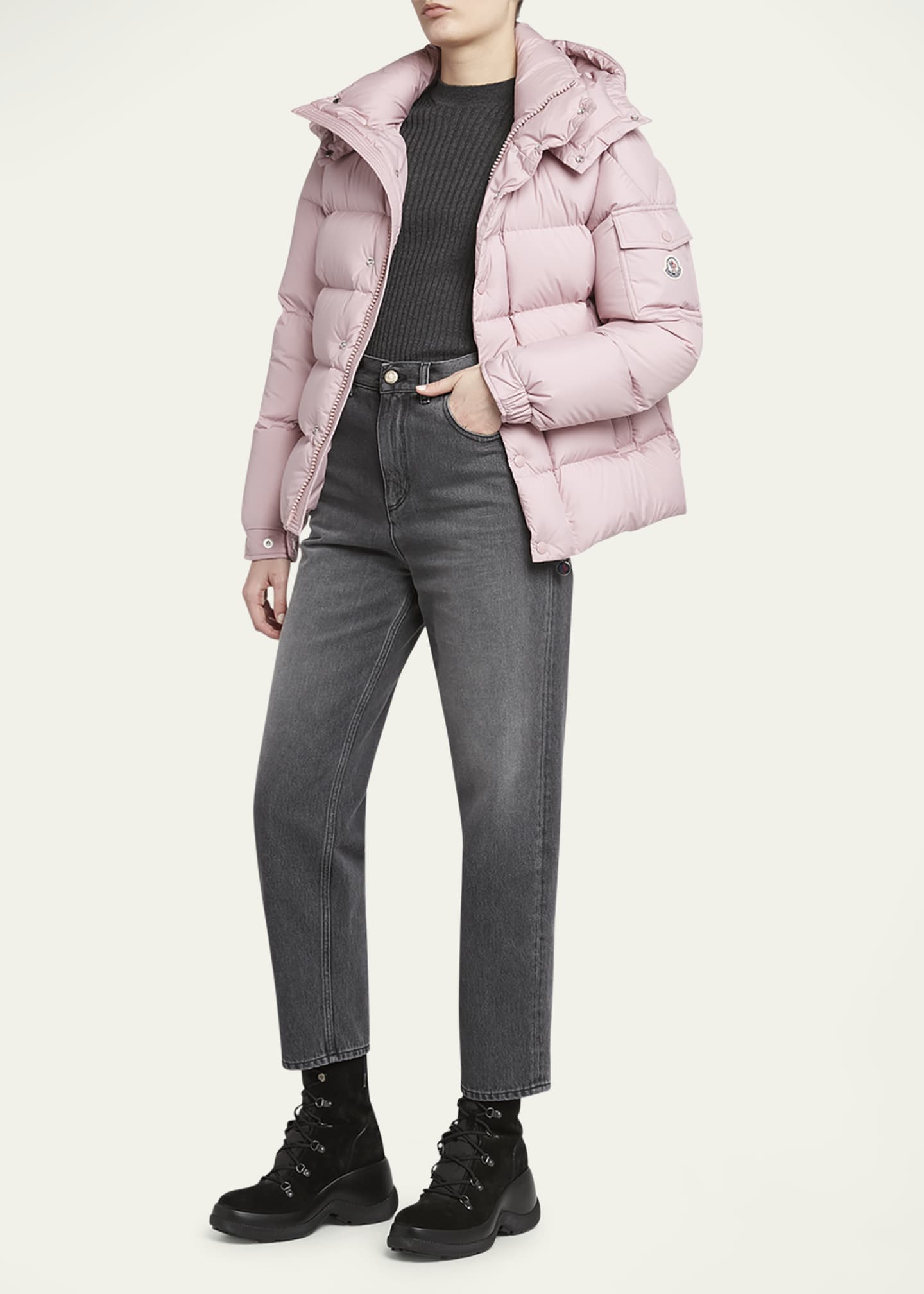 Moncler Maya 70 Micro Matte Puffer Jacket Image 2 of 5