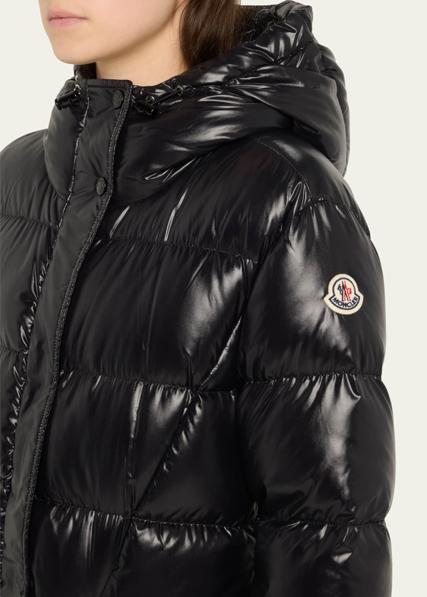 Moncler Bellevue Long Belted Puffer Coat Image 5 of 5