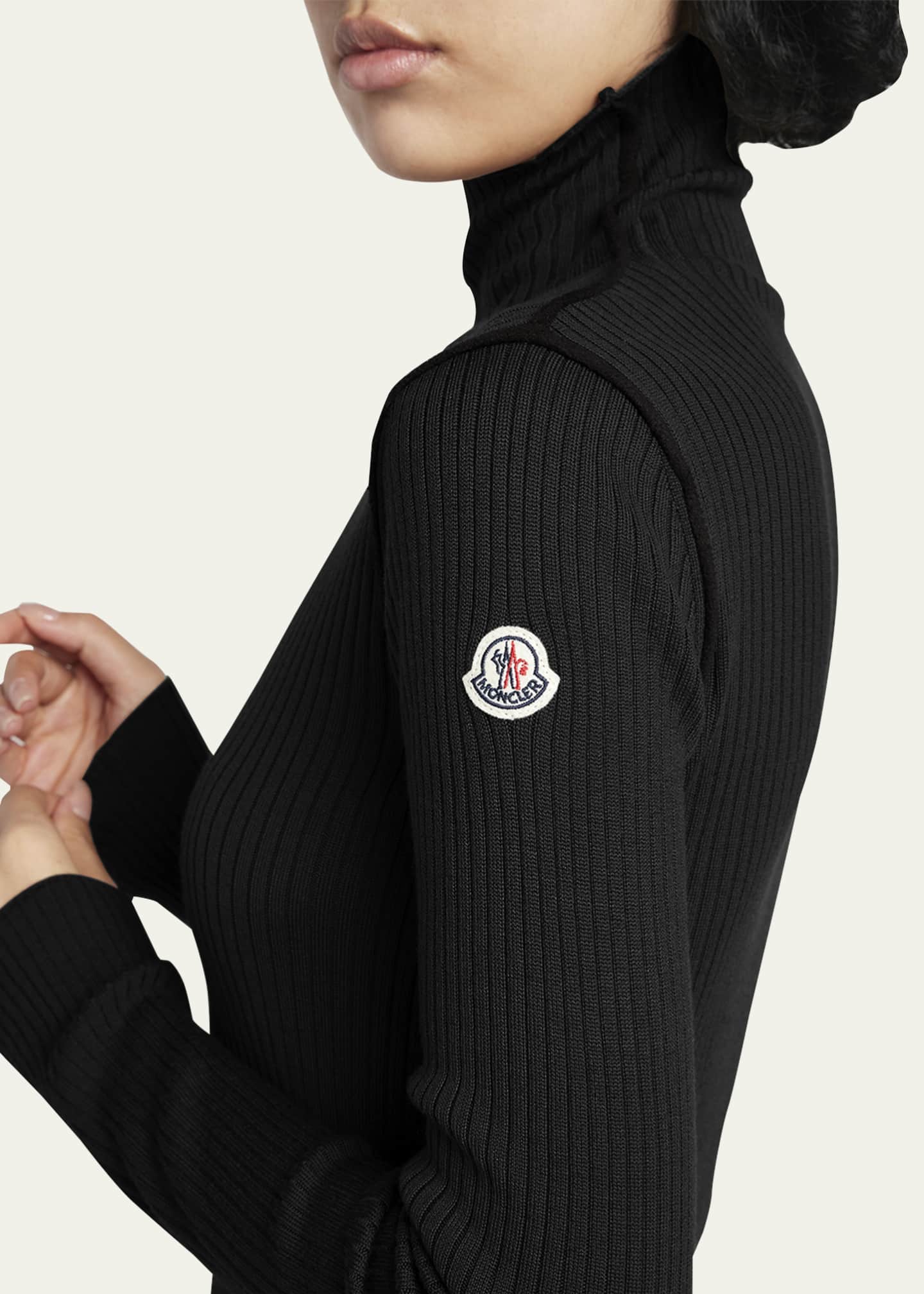 Moncler Extra Fine Wool Ribbed Turtleneck Sweater - Bergdorf