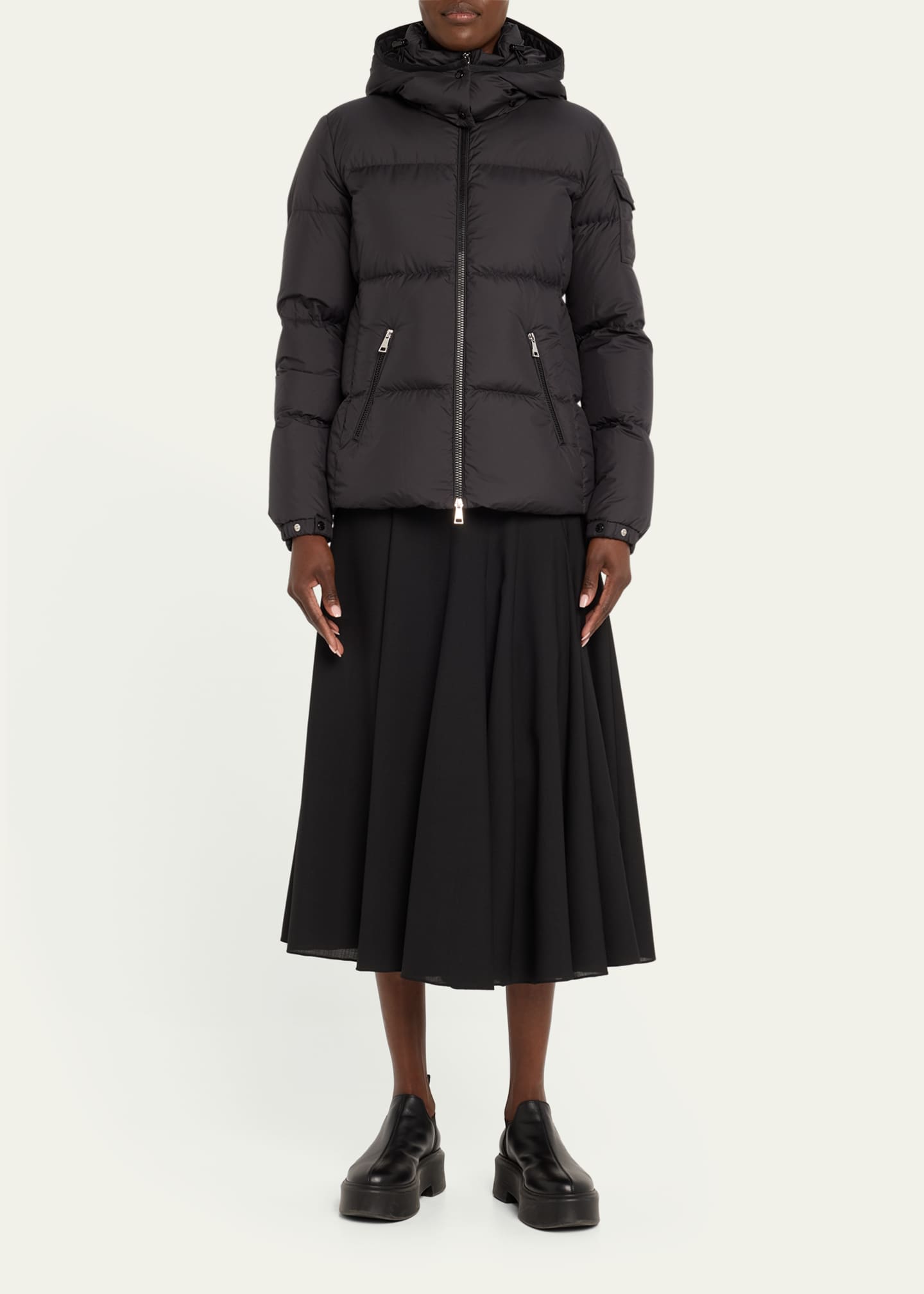 Moncler Fourmine Matte Nylon Puffer Jacket Image 2 of 5