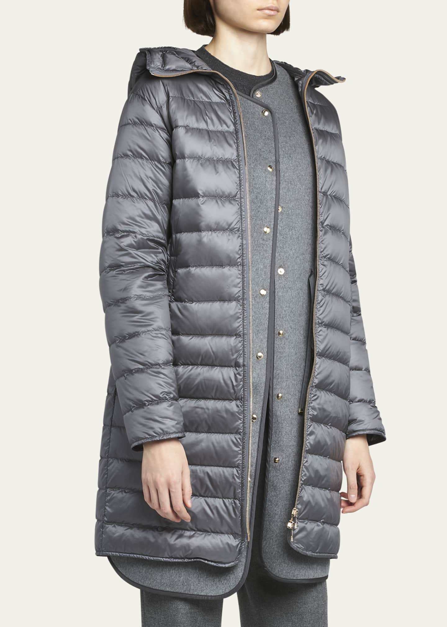 Moncler Bonrepos 3-in-1 Cashmere-Blend Long Coat Image 4 of 5