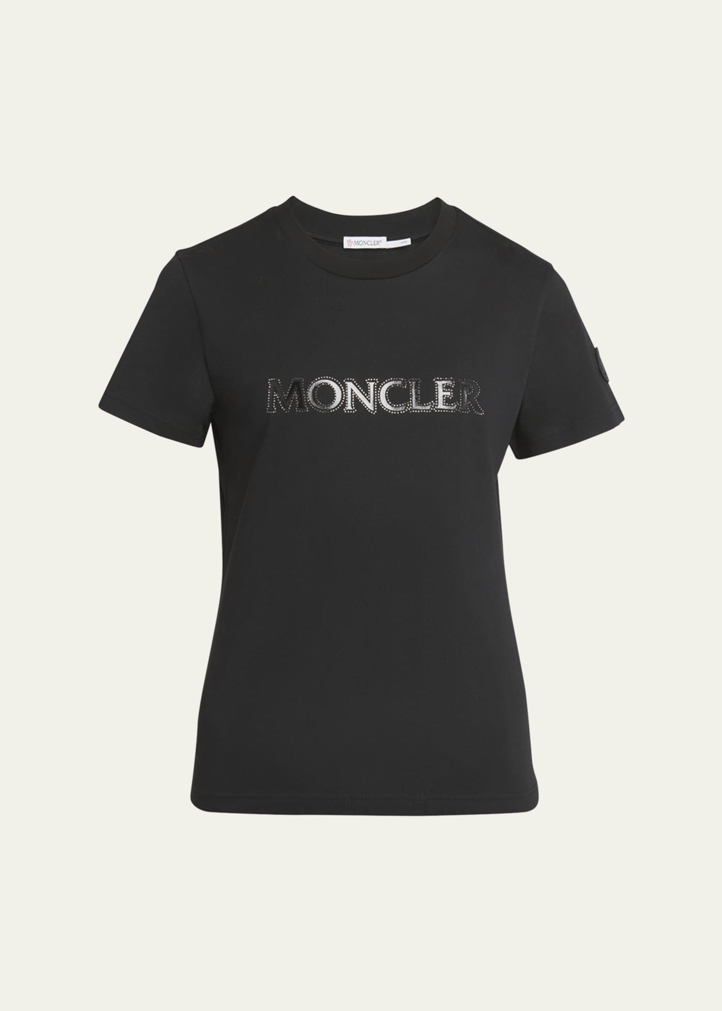 Moncler Logo Embroidered Cotton T-Shirt - Bergdorf Goodman