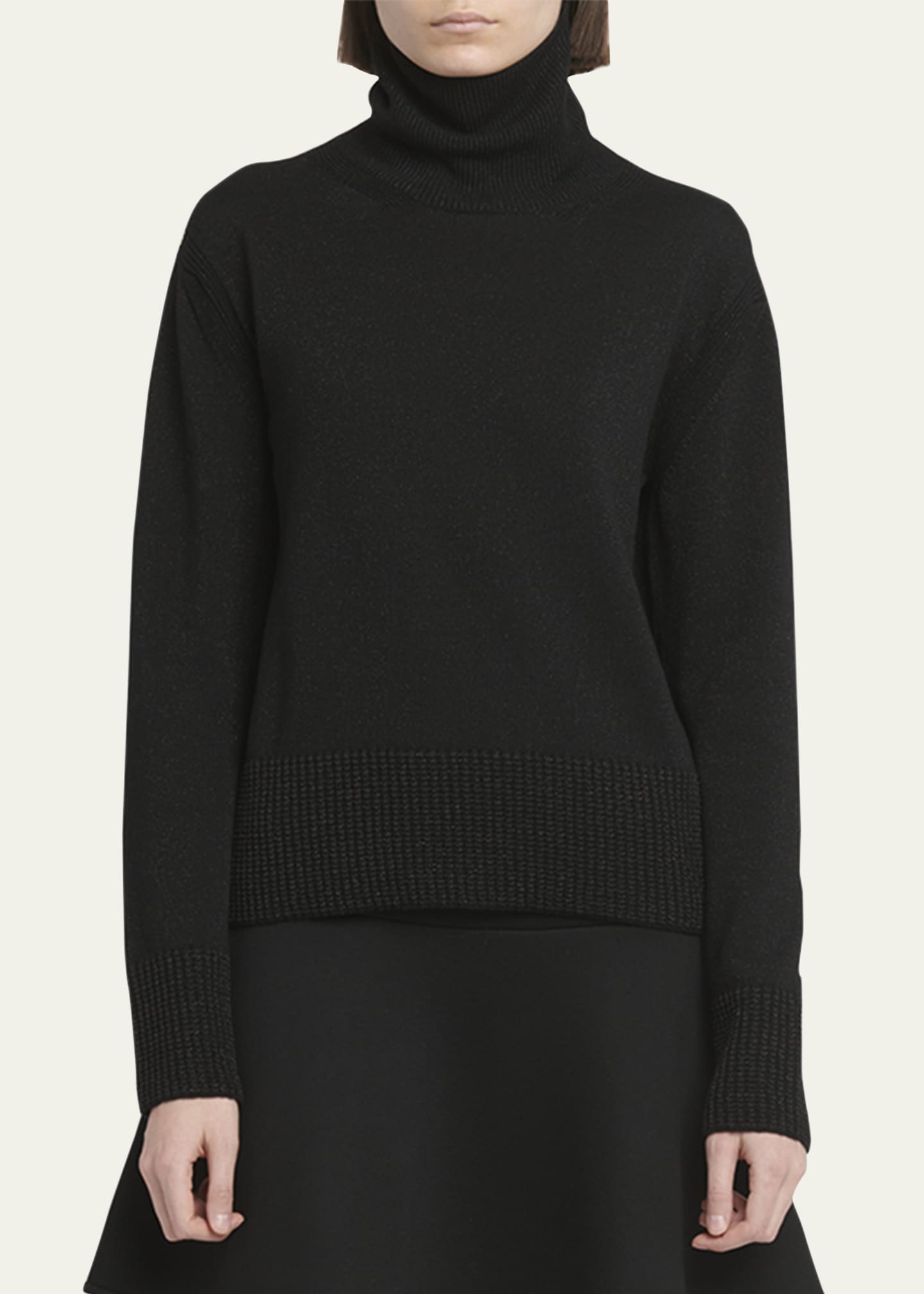 Moncler Wool Lurex Turtleneck Sweater Image 4 of 5