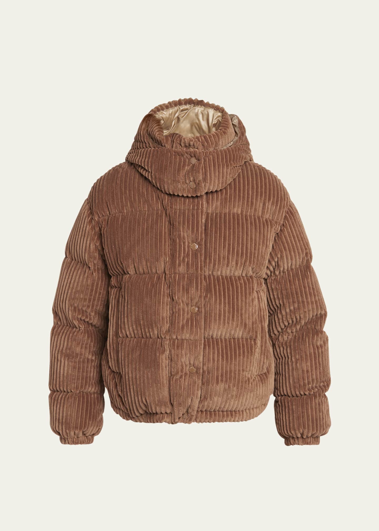 Moncler Daos Velvet Corduroy Puffer Jacket