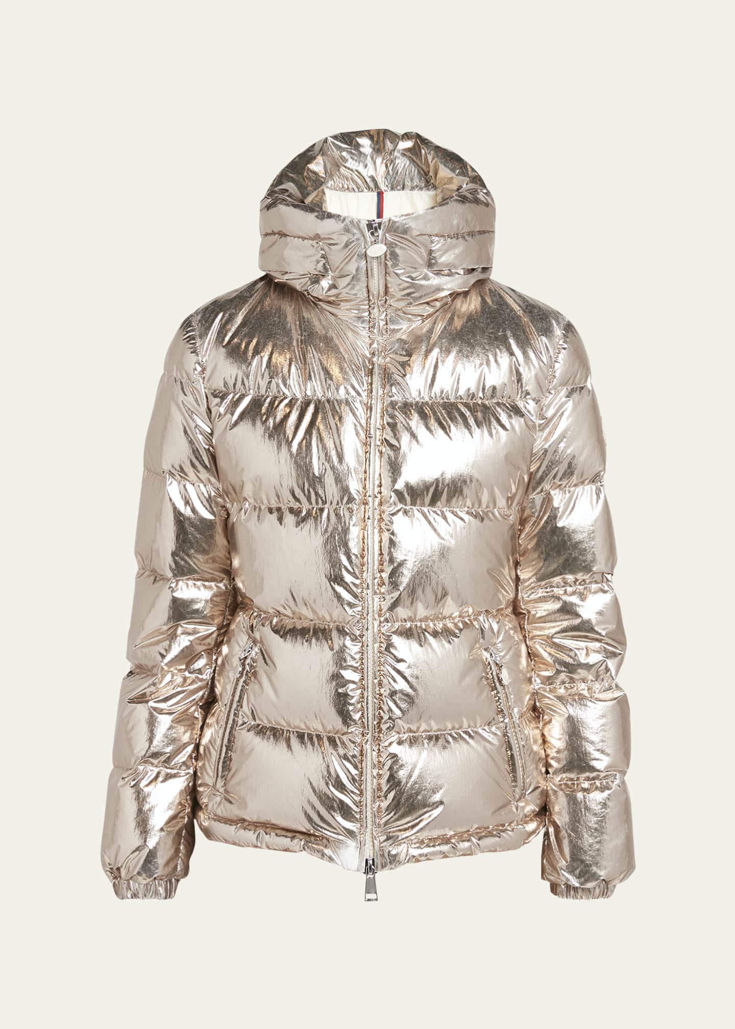 Moncler gold puffer jacket clearance