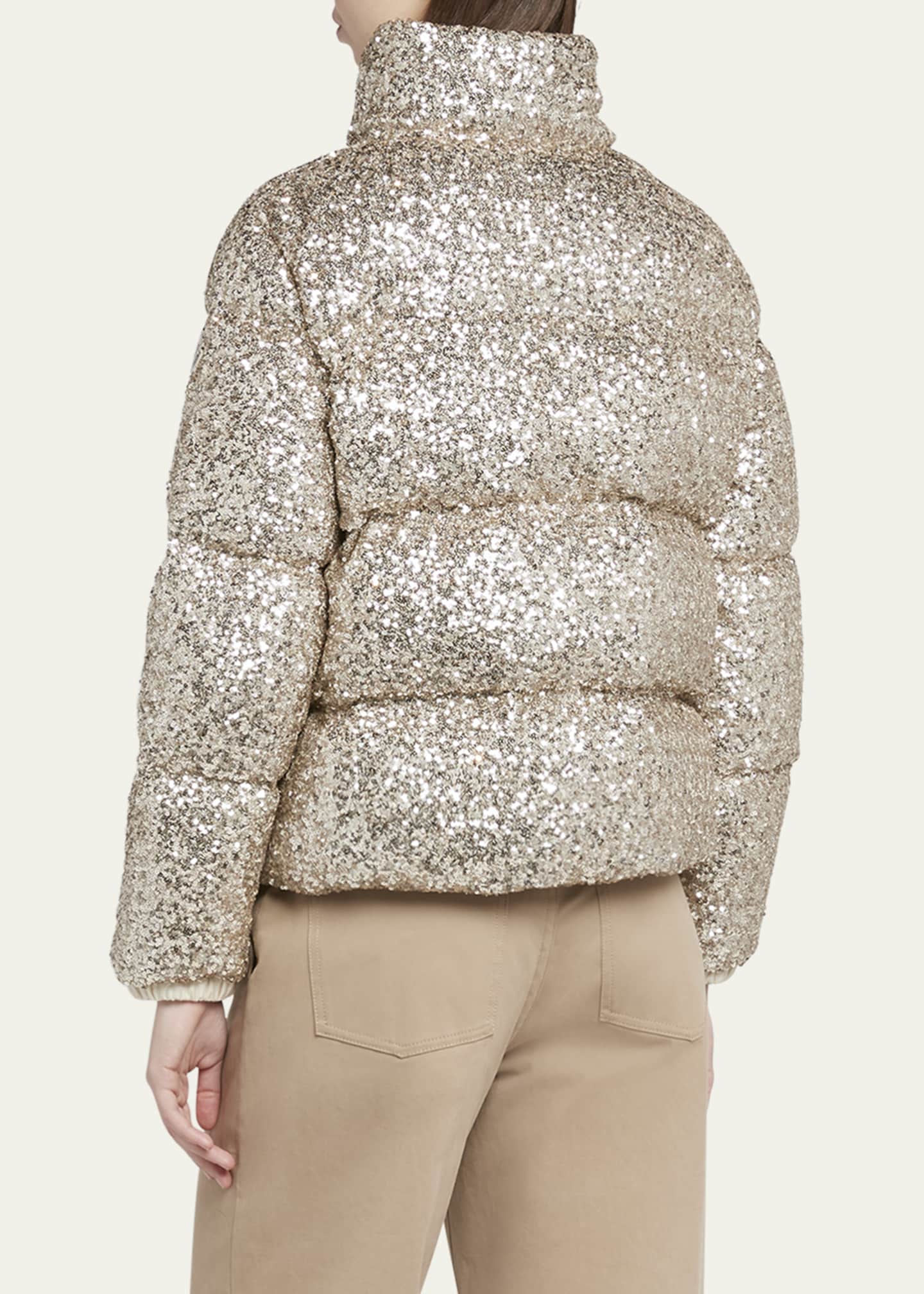 Moncler Anternes Sparkling Sequined Puffer Jacket Bergdorf Goodman