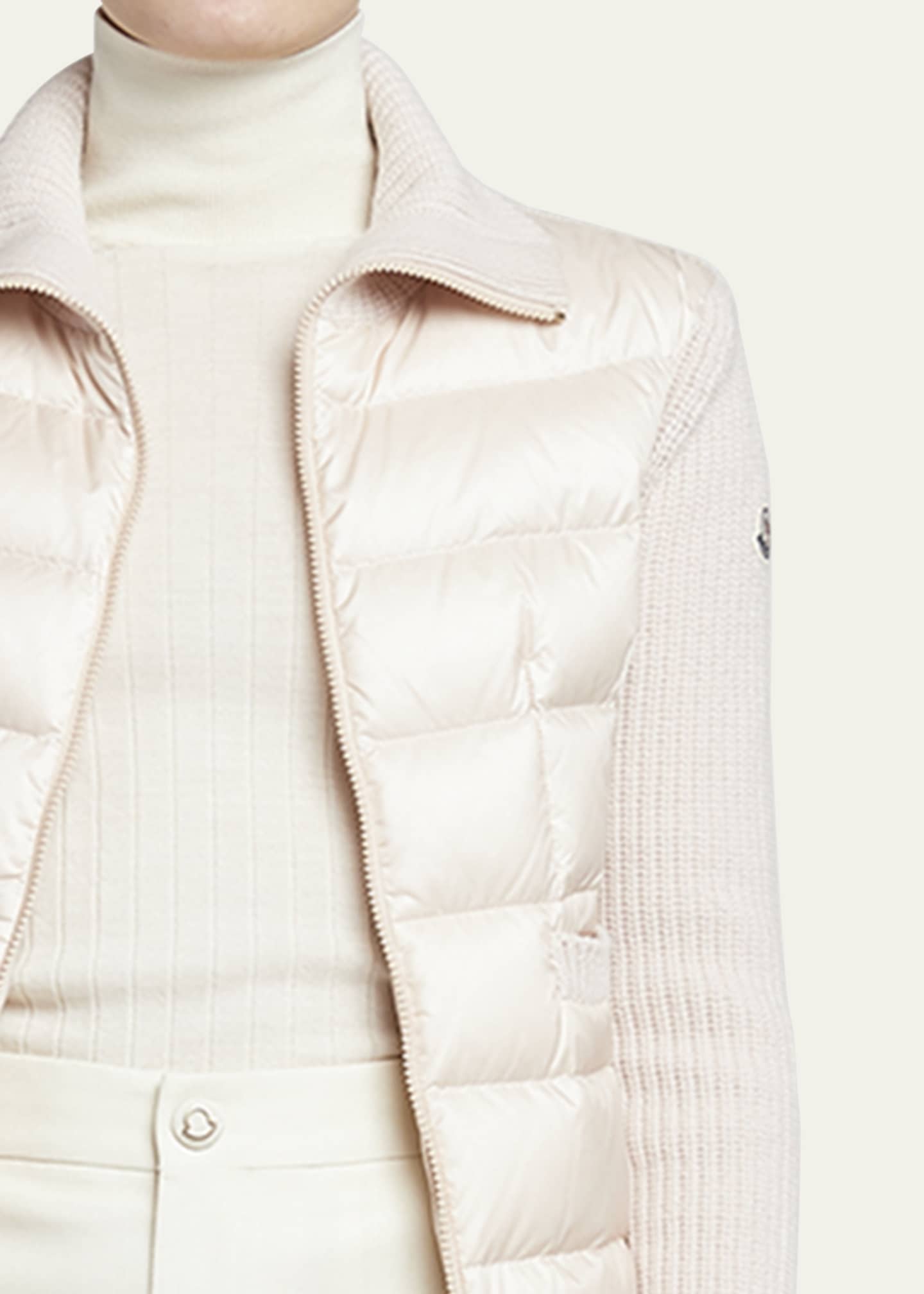 Moncler Quilted Down Knit Cardigan Image 5 of 5