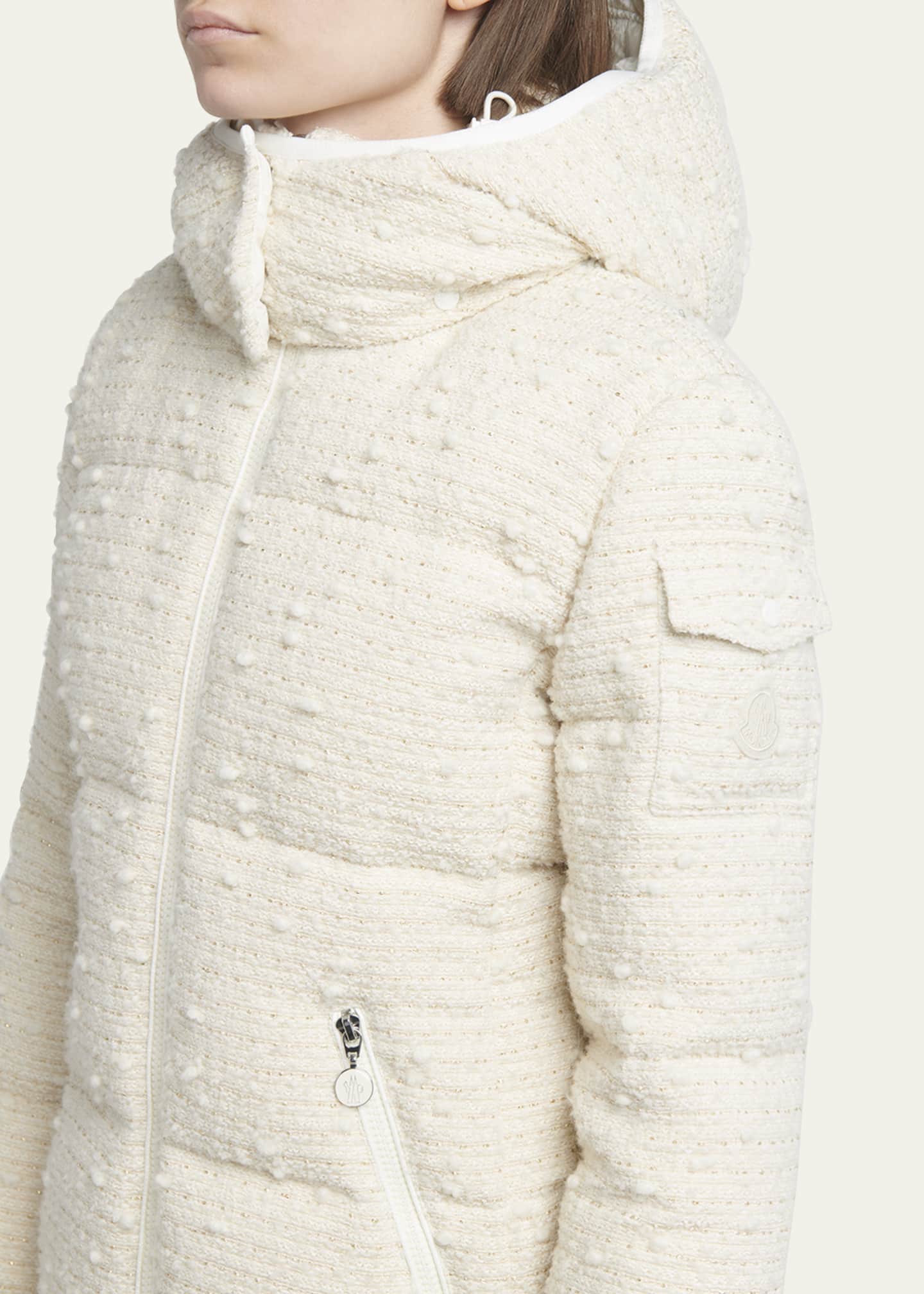 Moncler Fourmines Boucle Tweed Puffer Jacket Image 5 of 5