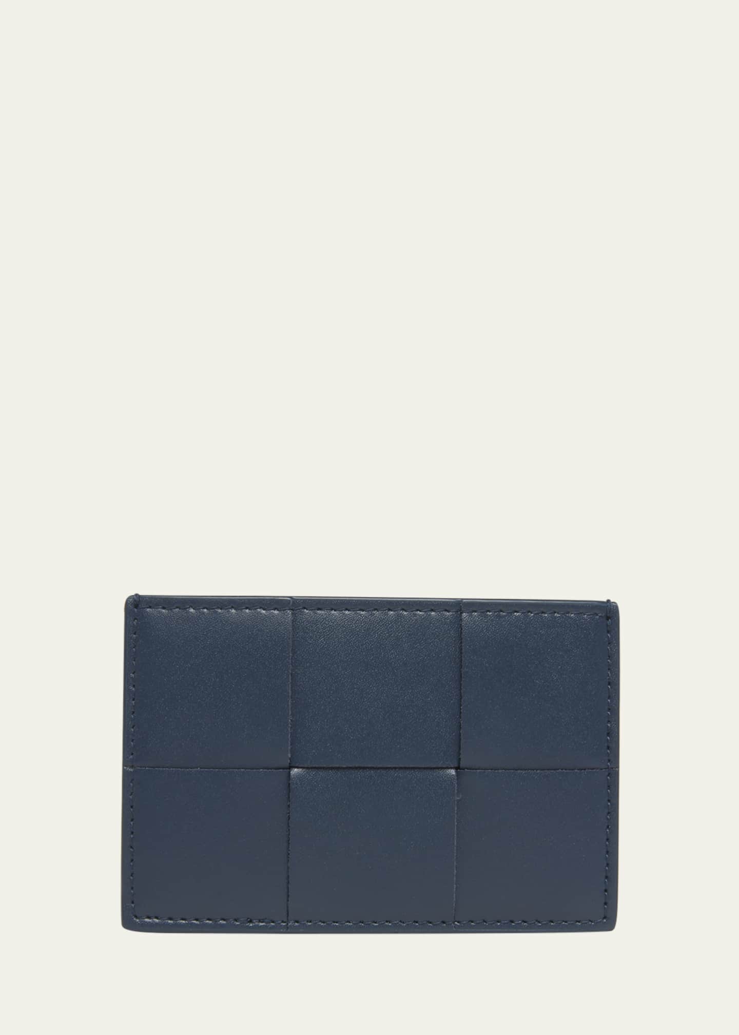 Bottega Veneta Men's Cassette Bicolor Leather Card Holder Image 1 of 4