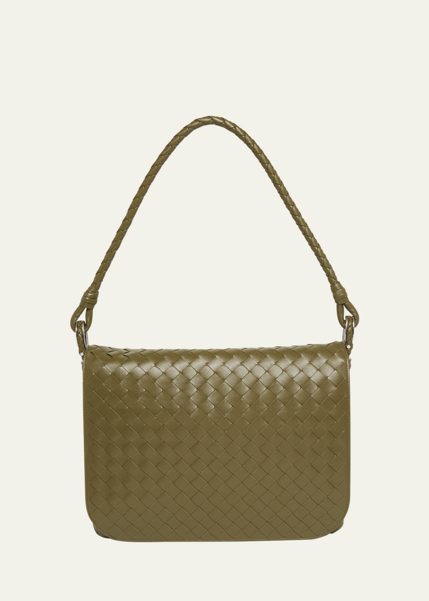 Bottega Veneta Men's Swing Small Intrecciato Leather Crossbody Bag Image 1 of 5