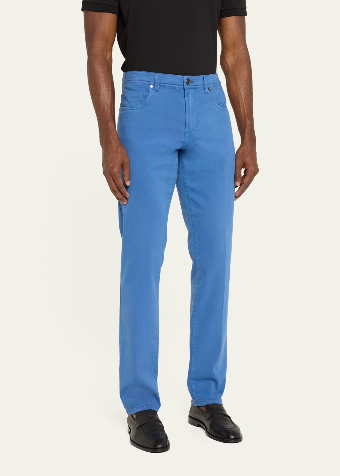 Cesare Attolini Men's Cotton and Cashmere 5-Pocket Pants Image 4 of 5