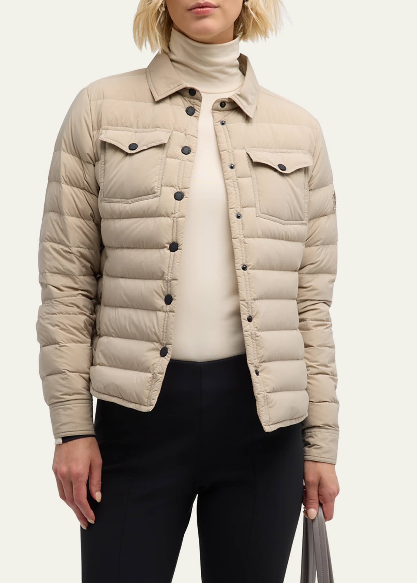Puffer shirt jacket store