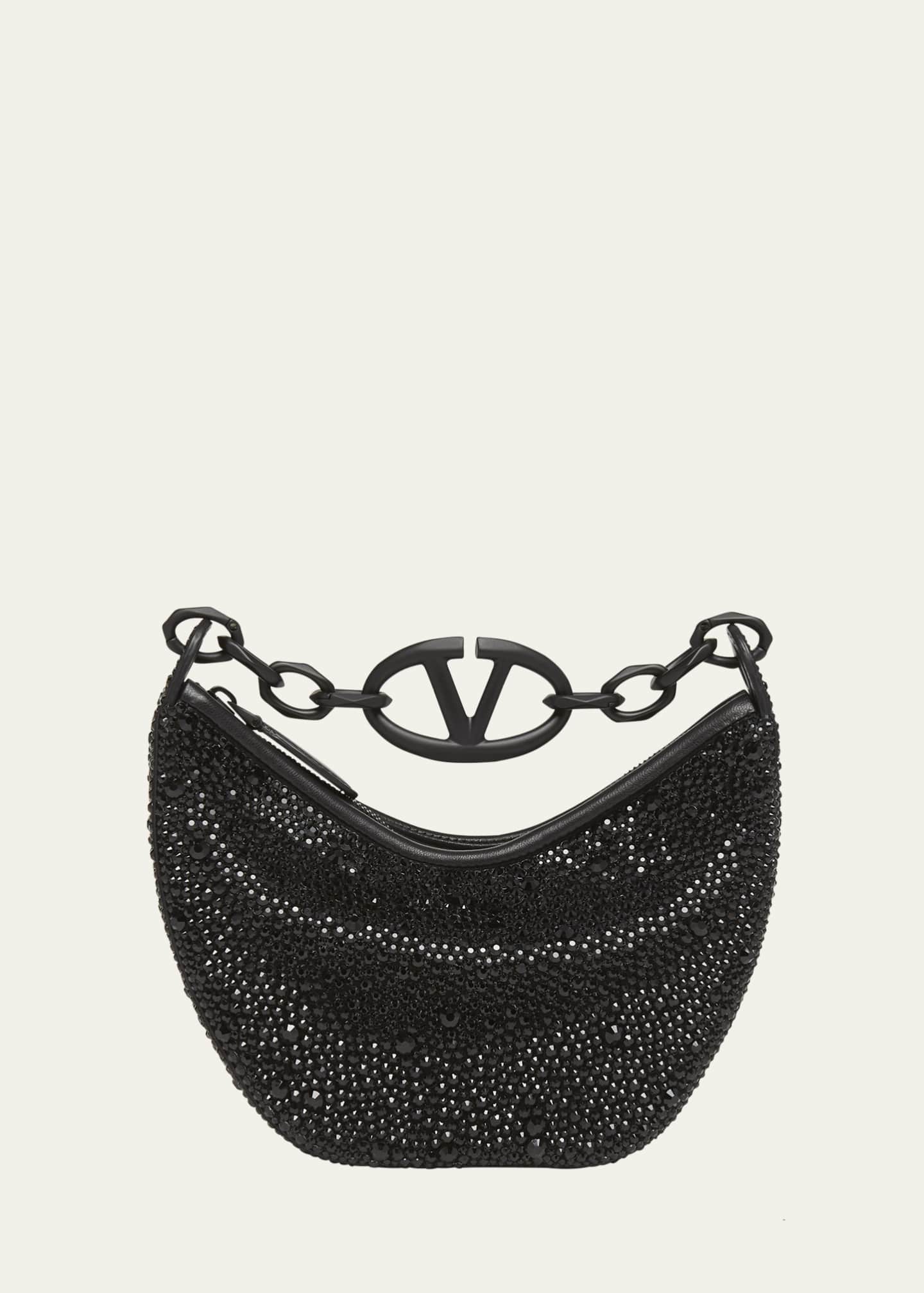 Valentino Garavani VLOGO Mini Moon Sequined Lambskin Top