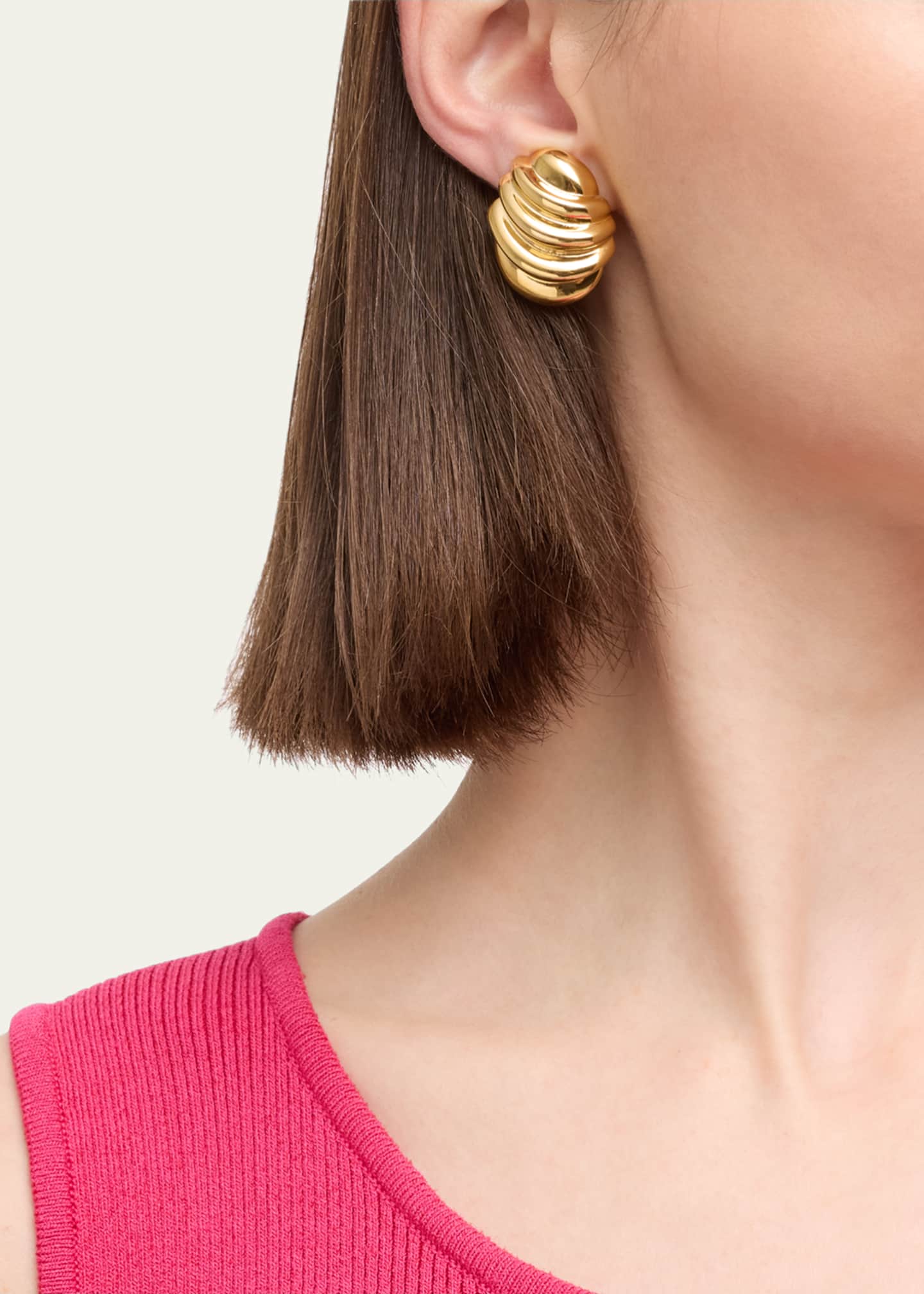 Ben-Amun Electroplated Square Clip-On Earrings Image 2 of 5