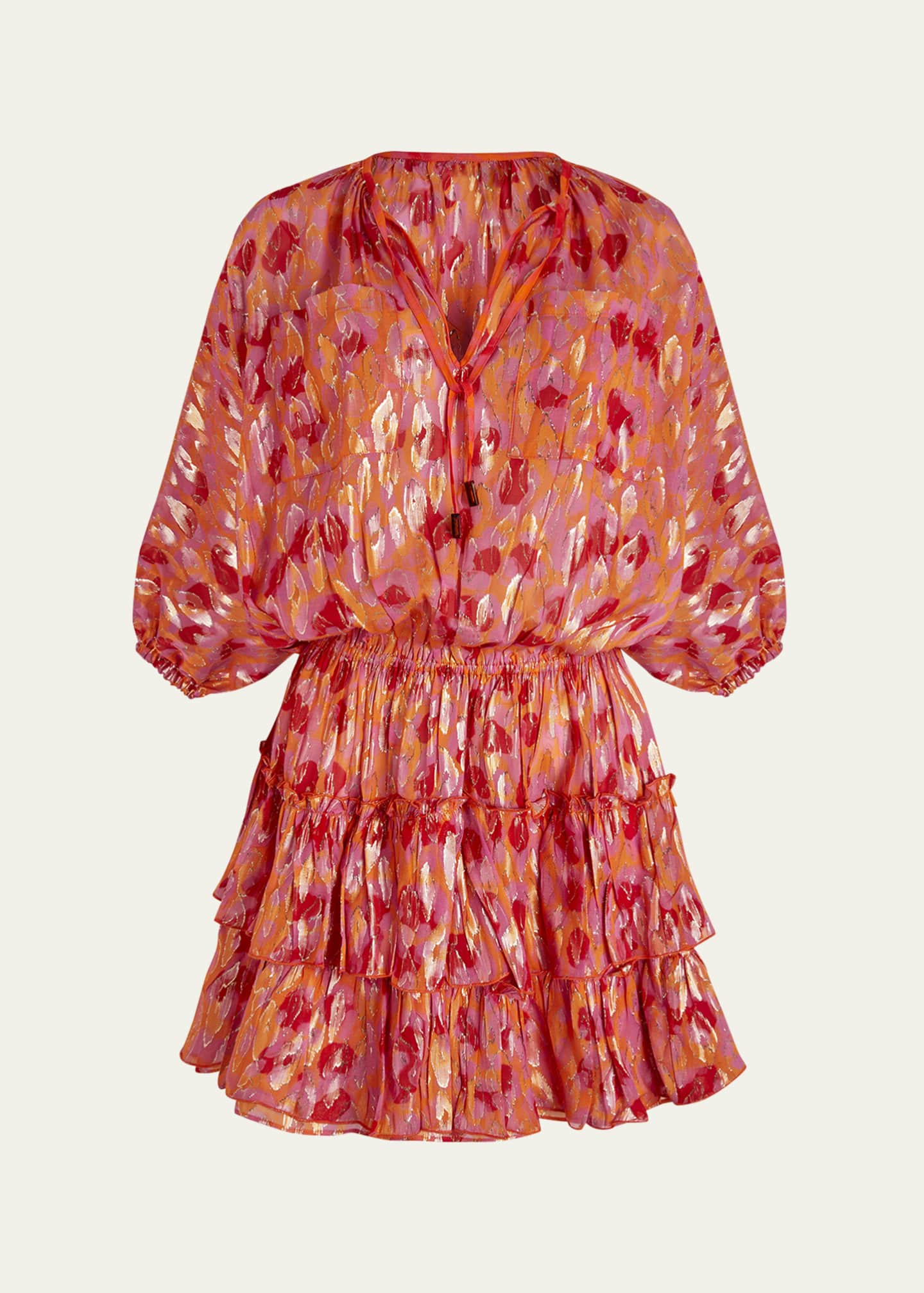 Vilebrequin Abstract Leopard Printed Silk Mini Dress Image 1 of 3