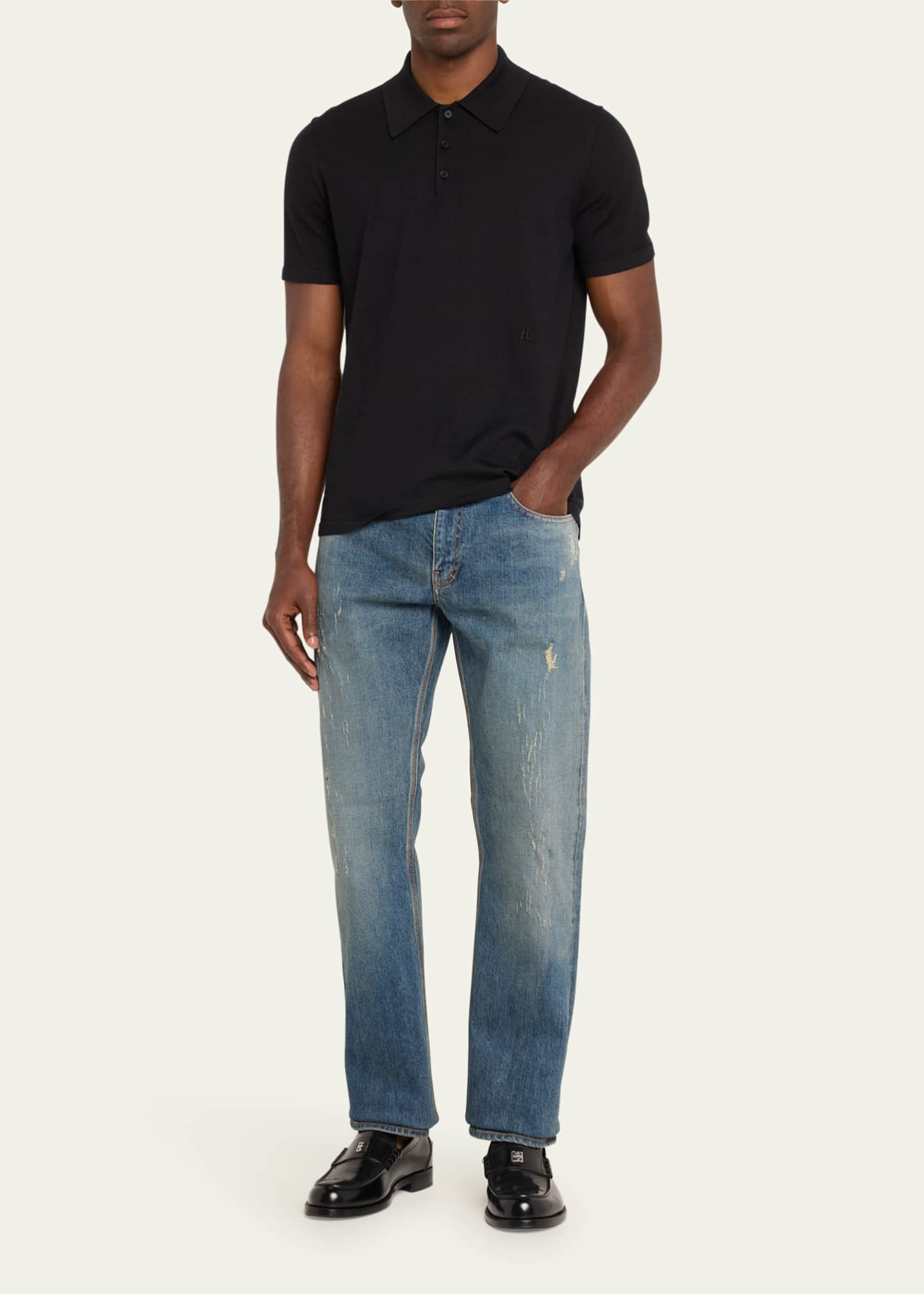 Givenchy Men's Distressed Slim-Fit Jeans Image 2 of 5