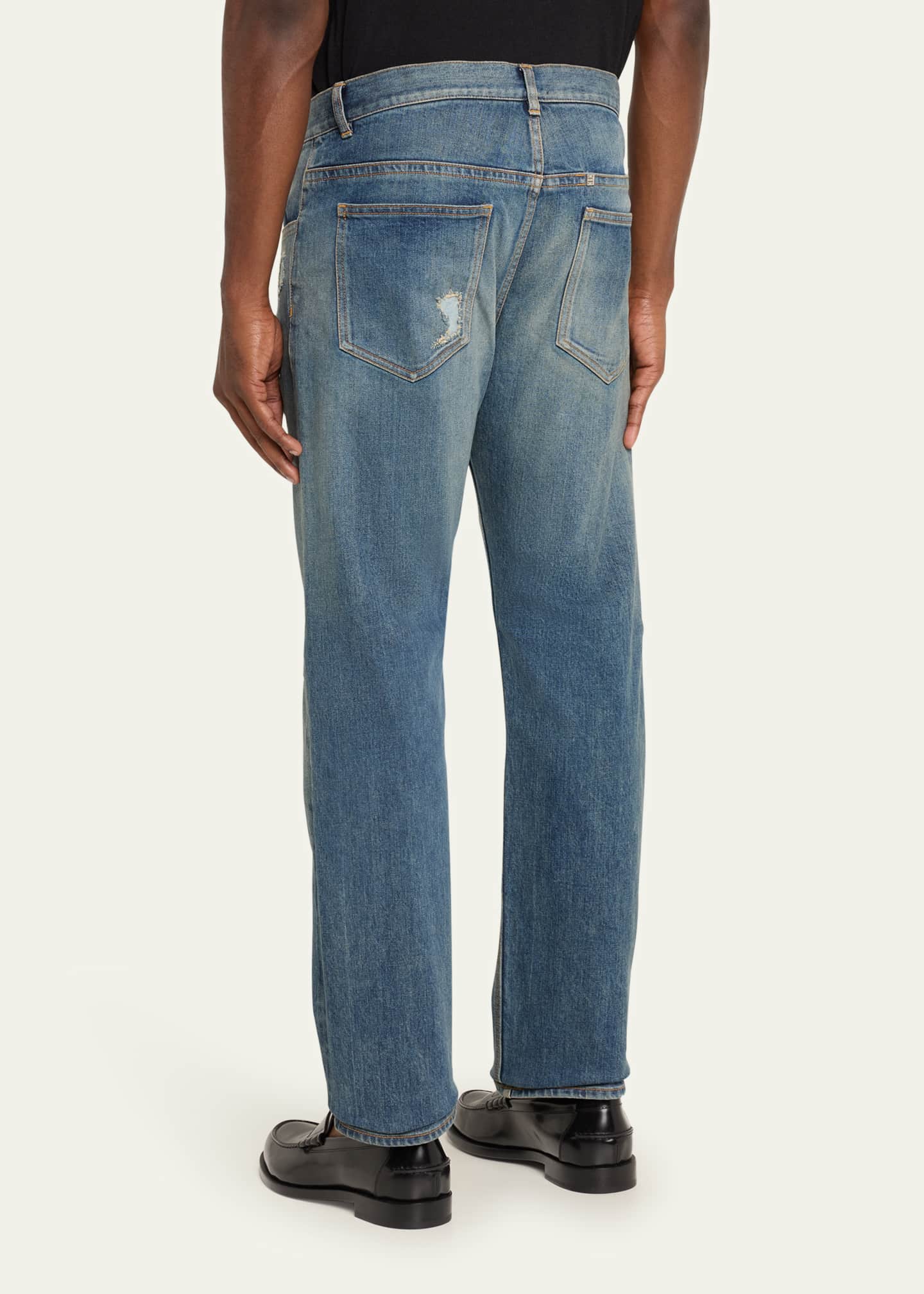 Givenchy Men's Distressed Slim-Fit Jeans Image 3 of 5