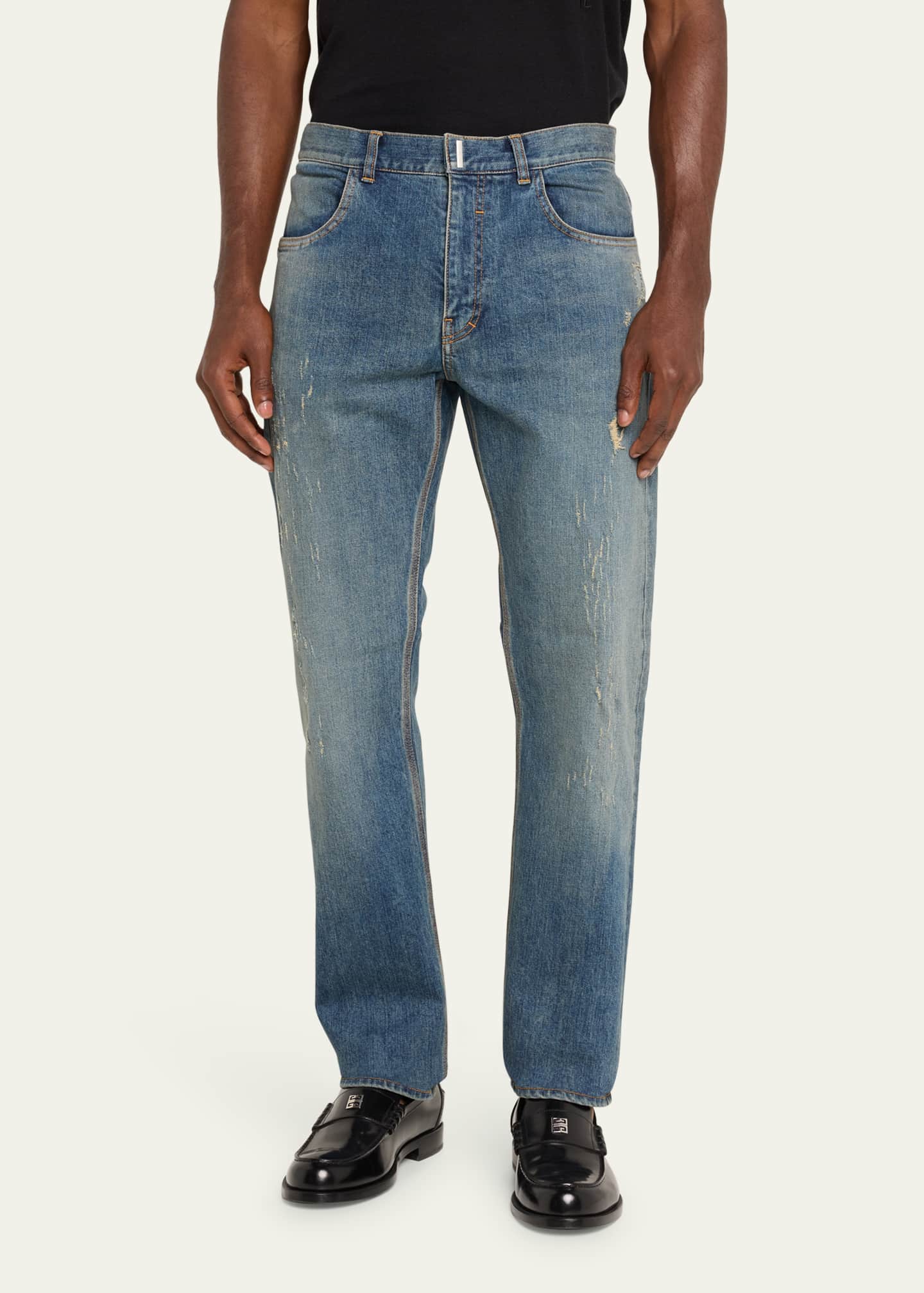 Givenchy Men's Distressed Slim-Fit Jeans Image 4 of 5