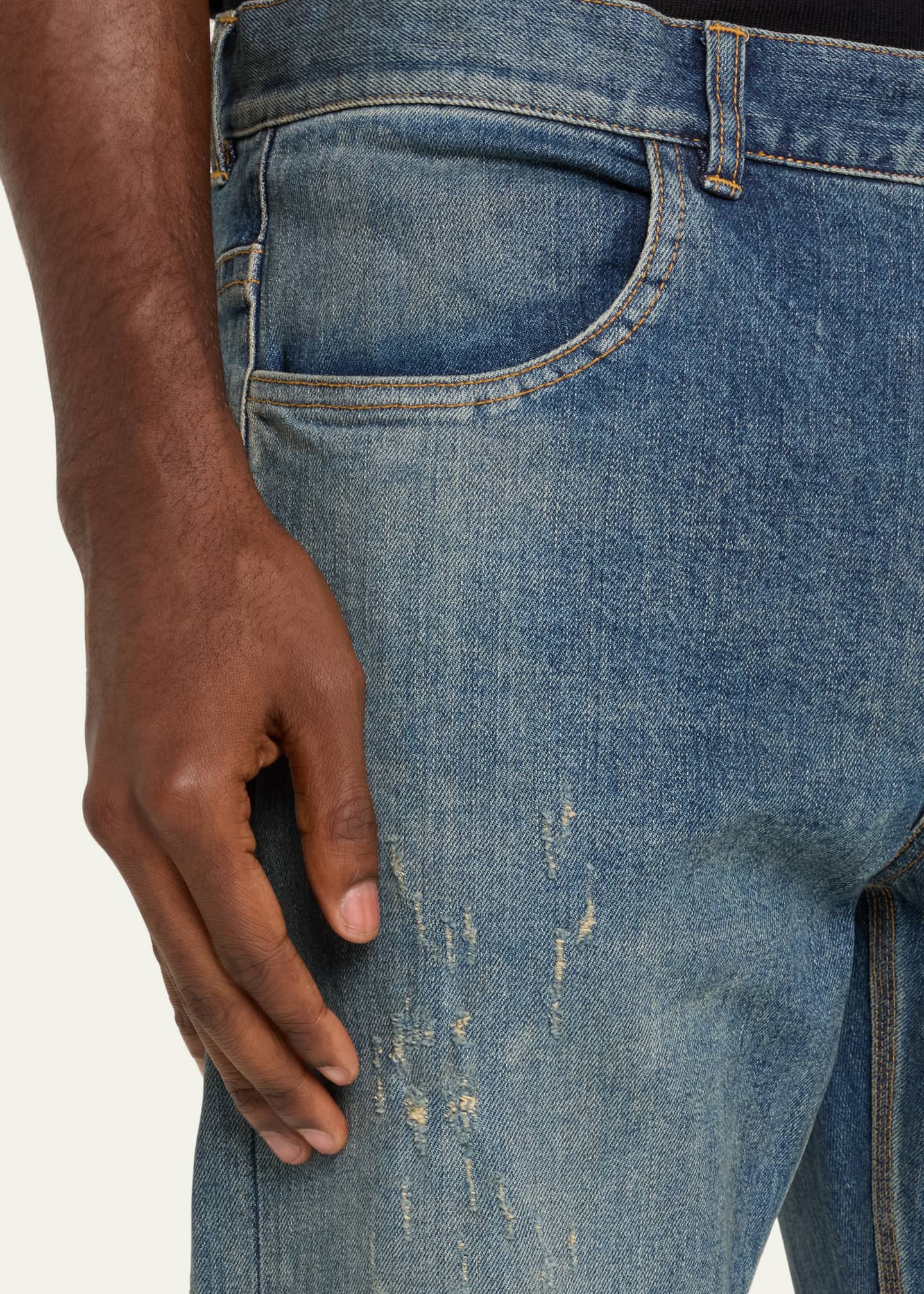 Givenchy Men's Distressed Slim-Fit Jeans Image 5 of 5