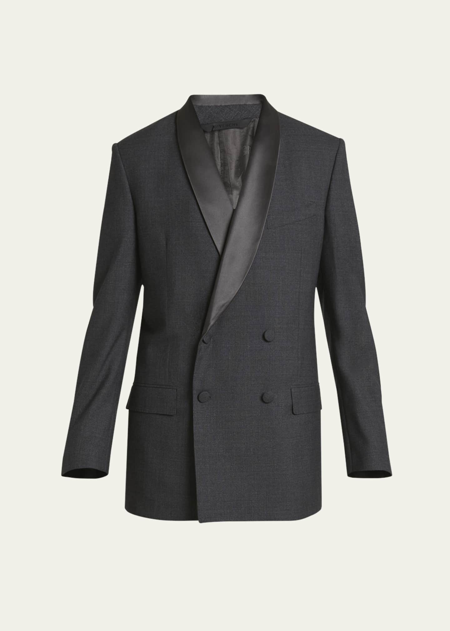 Givenchy Men s Fresco Wool Asymmetric Shawl Collar Tuxedo Jacket