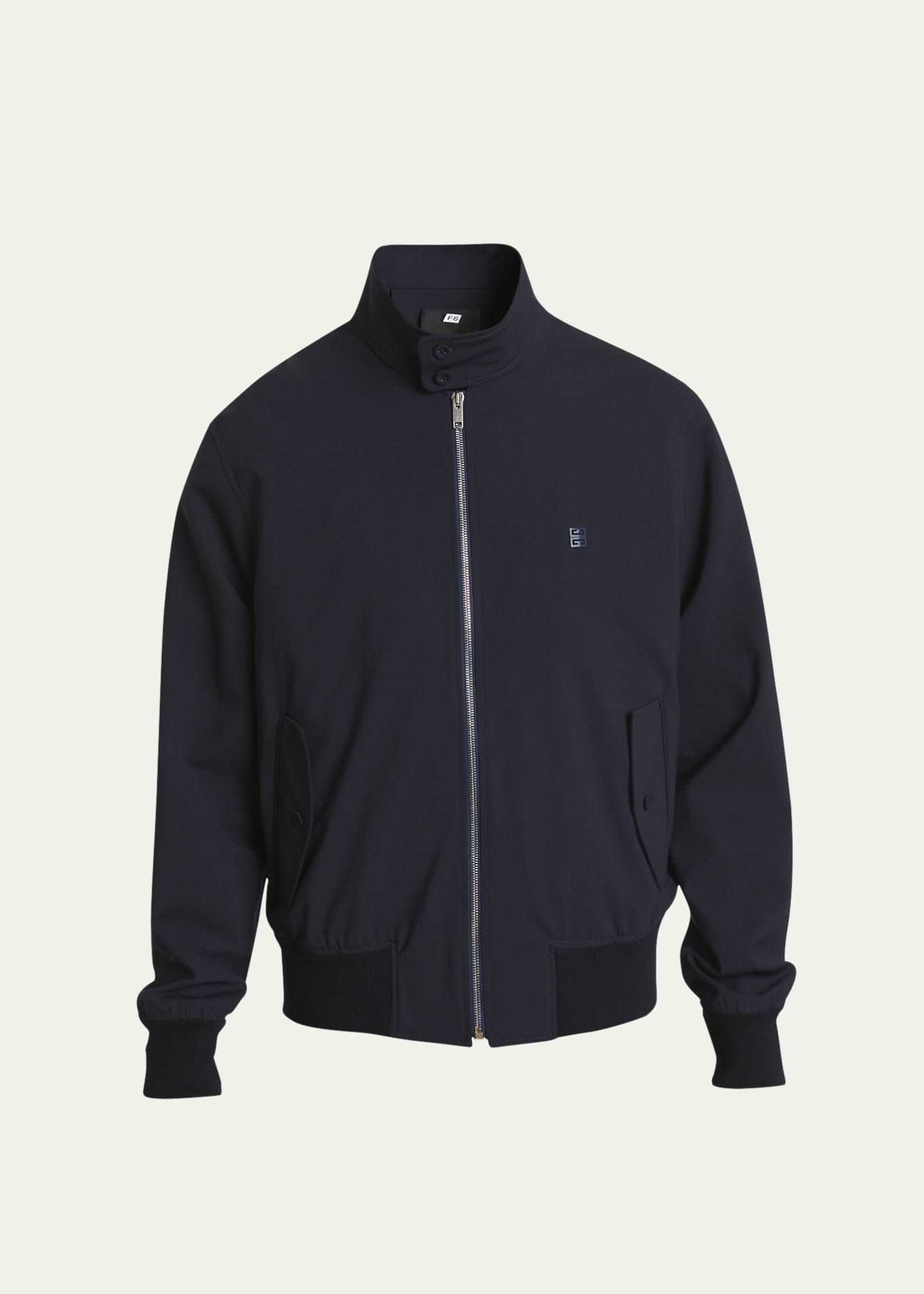 Givenchy Men's Poplin Wool-Blend Cordura Harrington Jacket Image 1 of 5