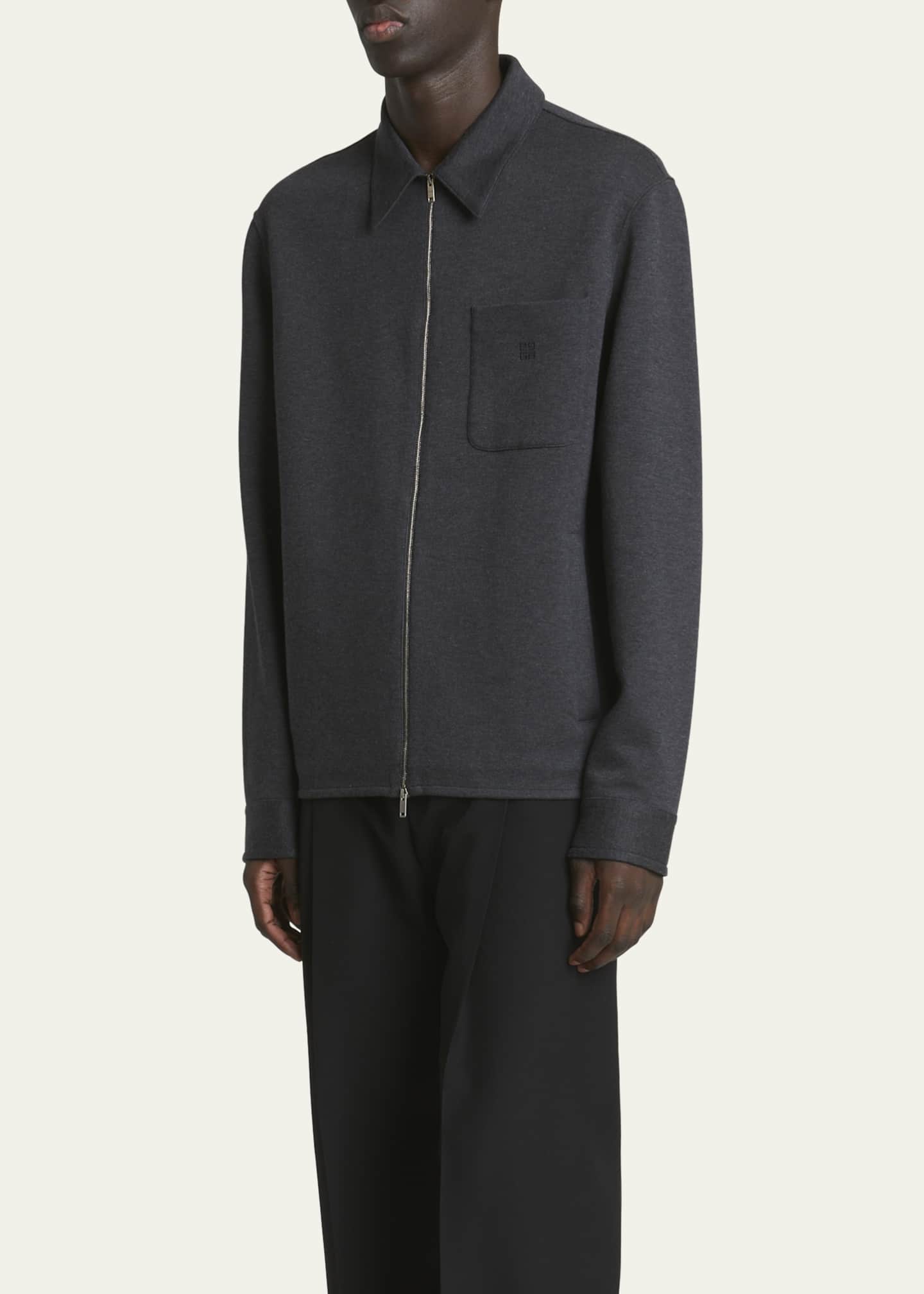 Givenchy Men's Double Jersey Zip Overshirt Image 4 of 5
