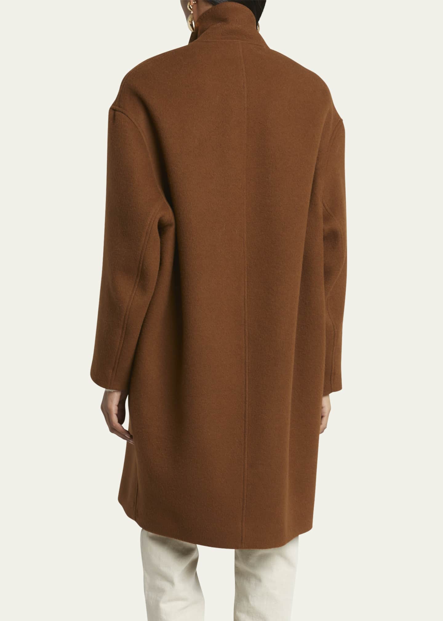 Isabel Marant Efegozi Double Breasted Wool Cashmere Coat Image 3 of 5