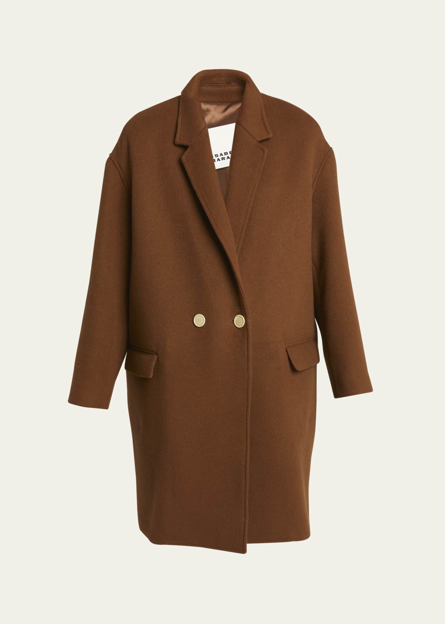 Isabel Marant Efegozi Double Breasted Wool Cashmere Coat Image 1 of 5