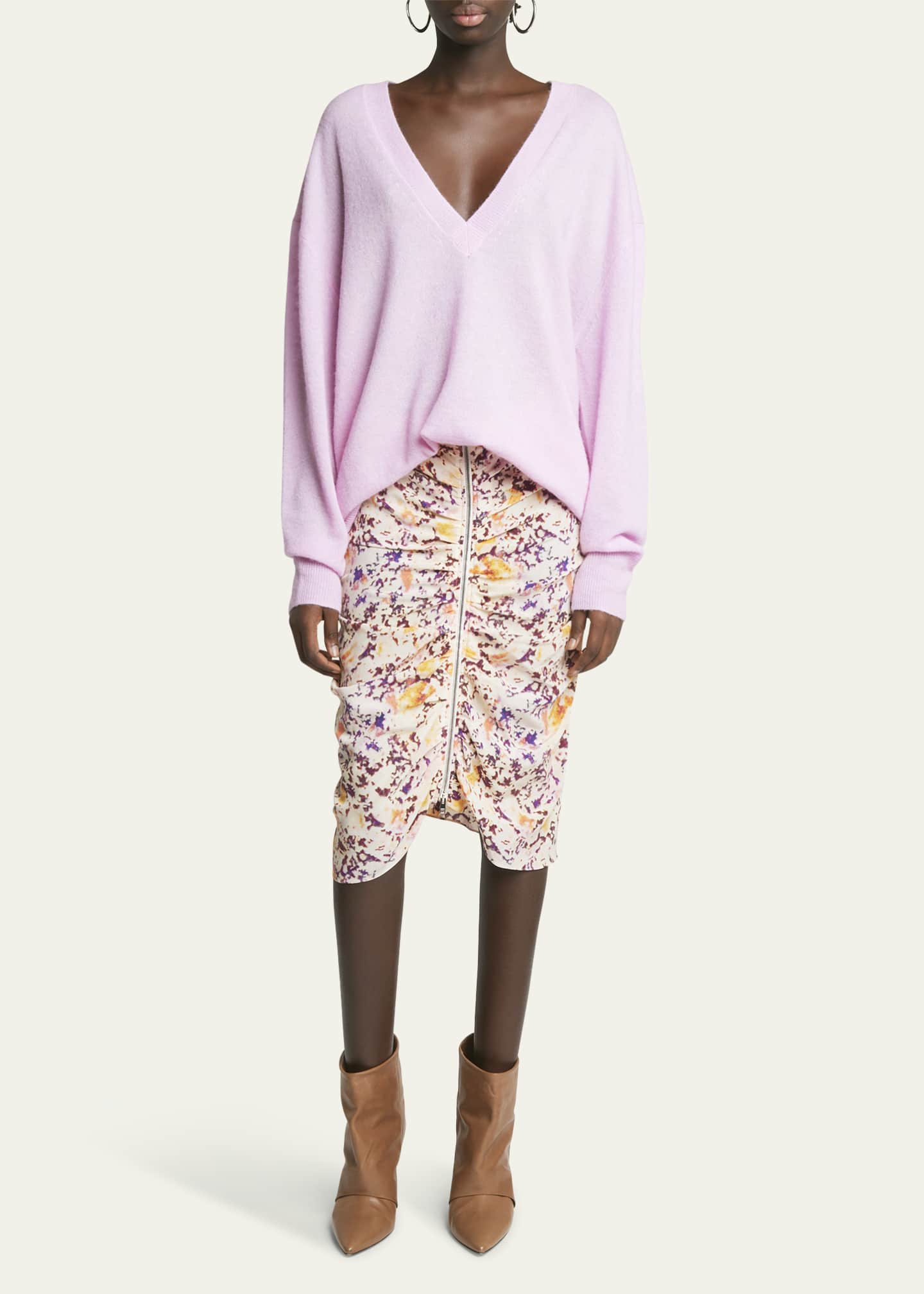 Isabel Marant Larana Oversized Wool-Cashmere Sweater Image 2 of 5