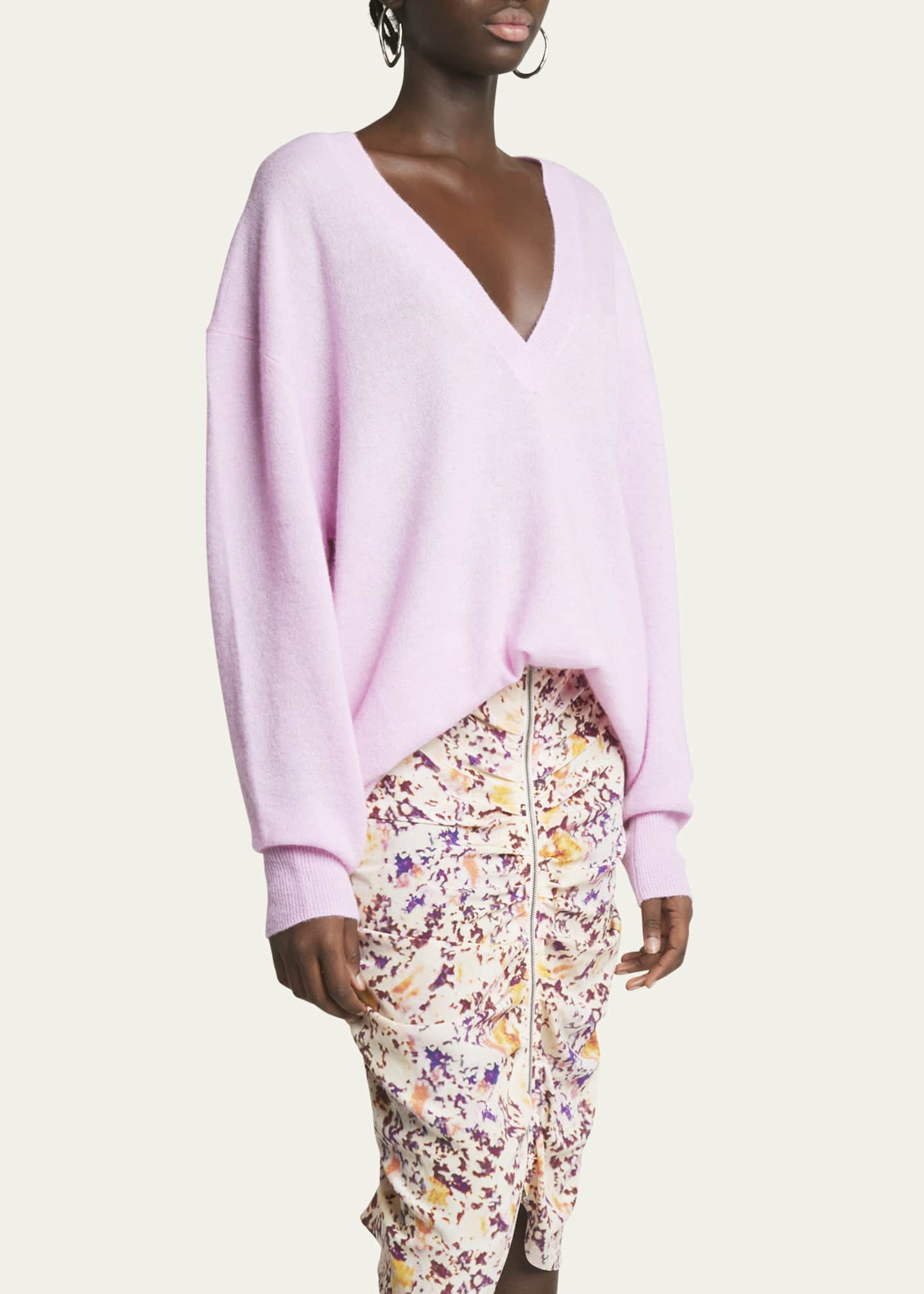 Isabel Marant Larana Oversized Wool-Cashmere Sweater Image 4 of 5