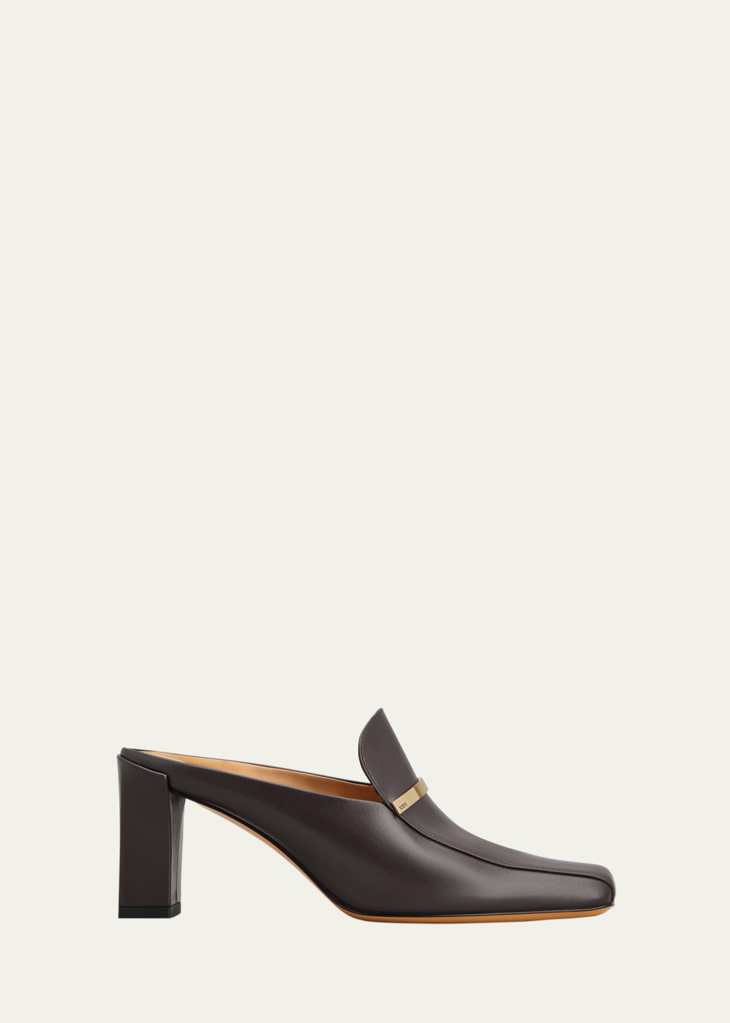 【Tod's】Mule Loafer Tod's Leather Bar Loafer Mules - Bergdorf Goodman