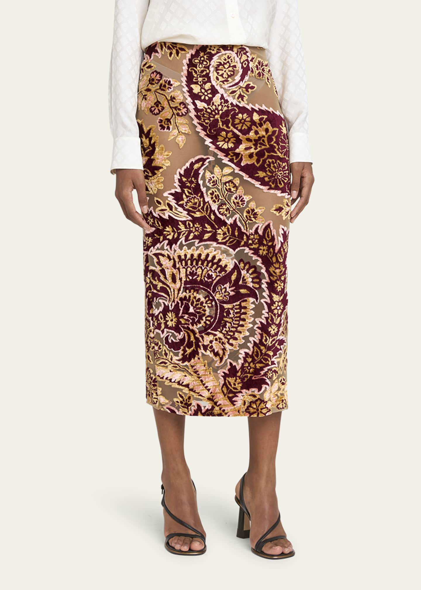Velvet jacquard skirt outlet