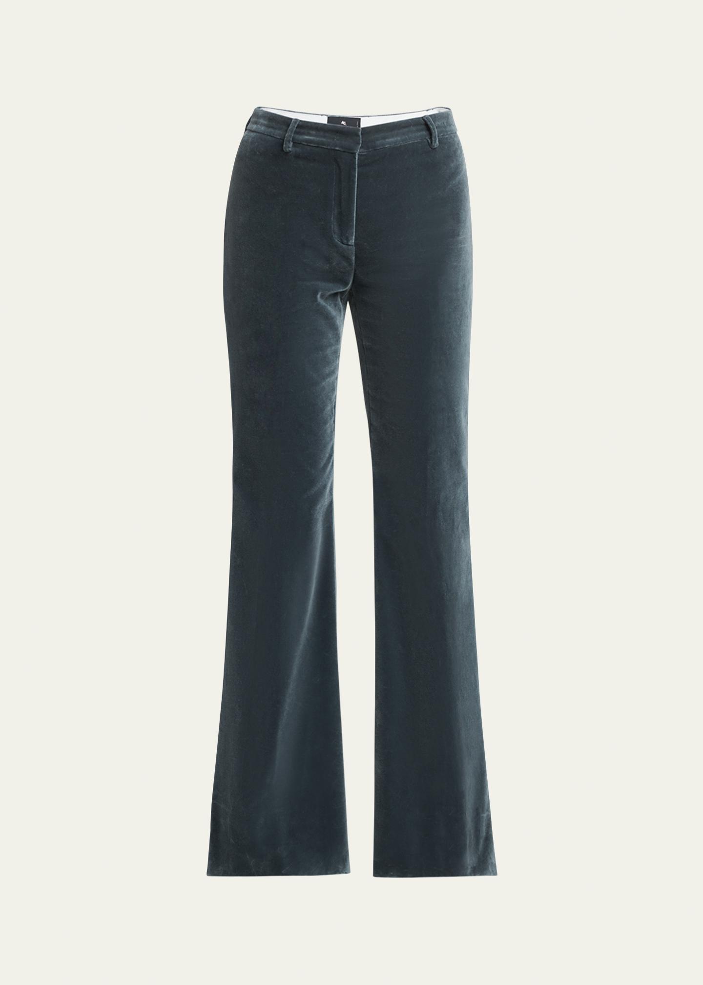 Etro Bootcut Velvet Trousers - Bergdorf Goodman