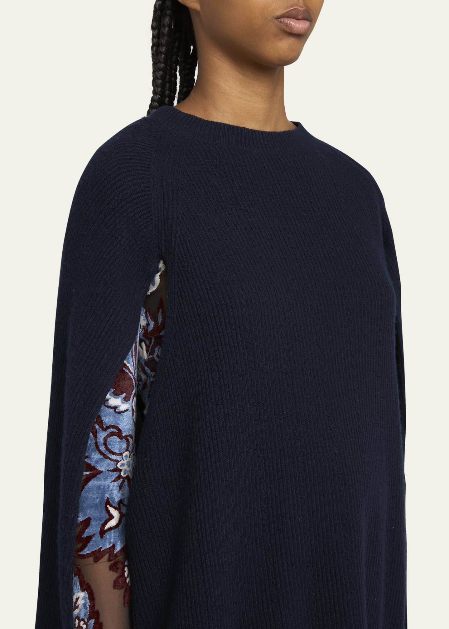 Etro Cape Wool Cashmere Top Image 5 of 5