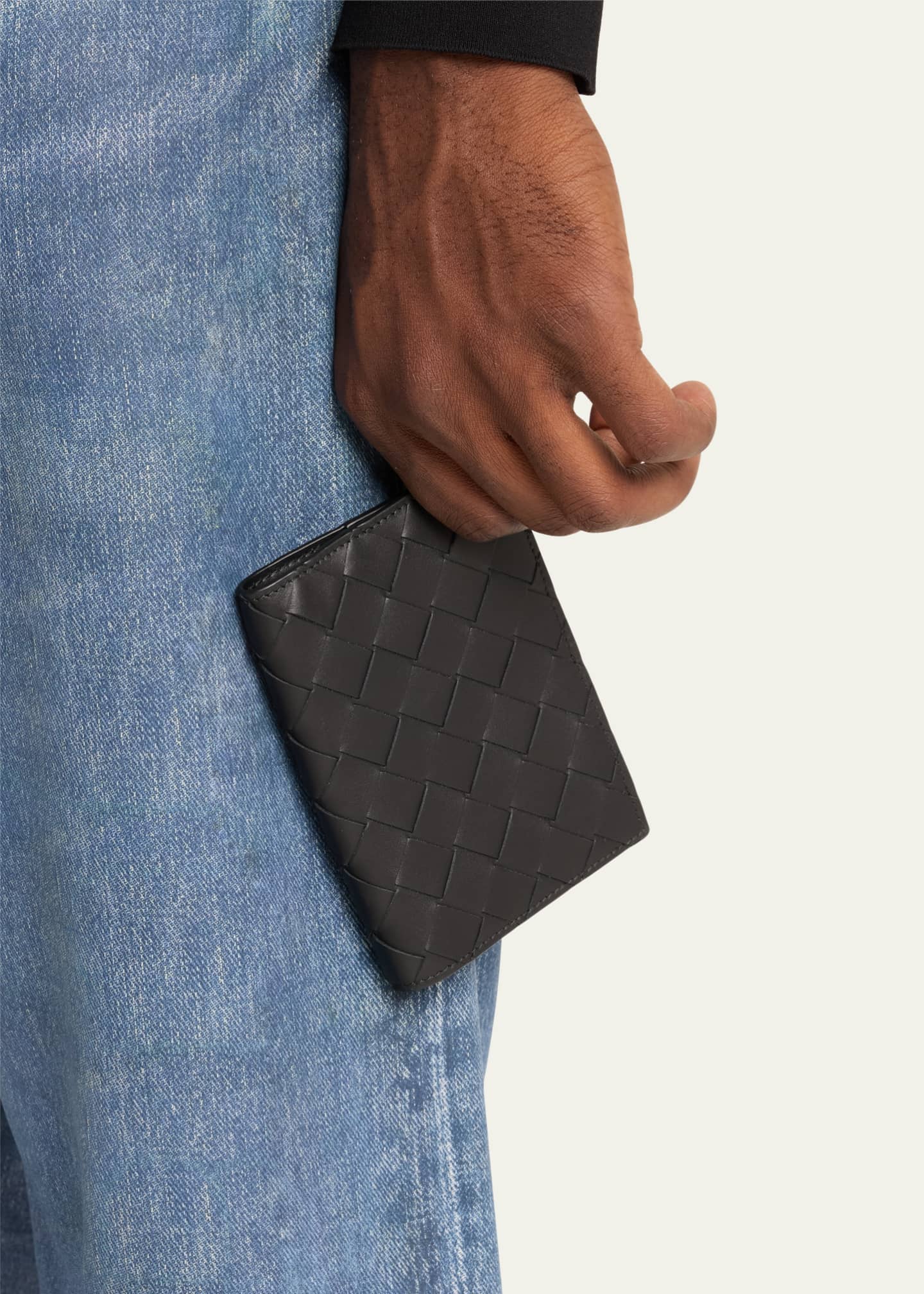Bottega Veneta Men's Intrecciato Leather Passport Case Image 2 of 4