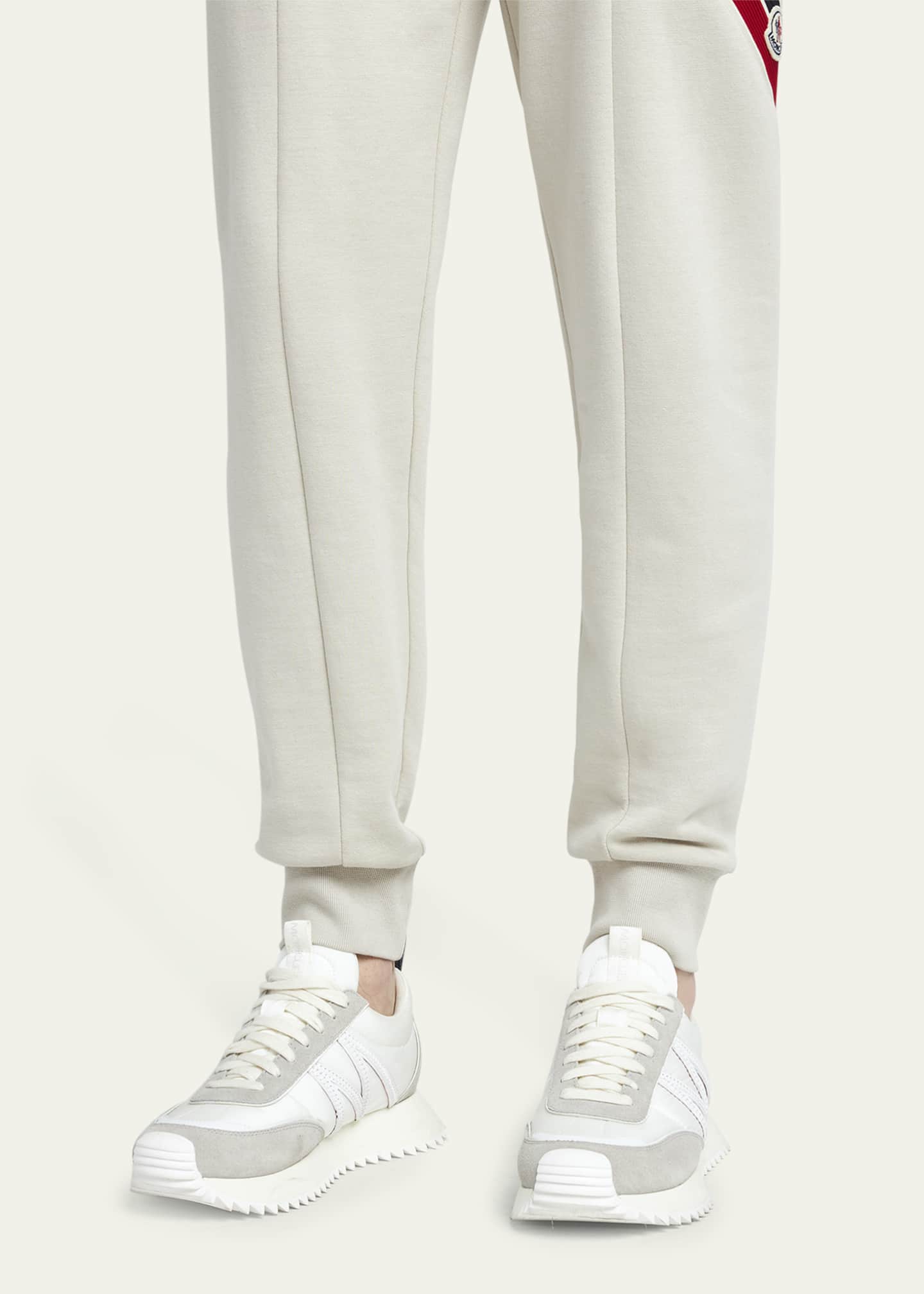 Moncler Men's Pacey Nylon and Suede Runner Sneakers Image 2 of 5