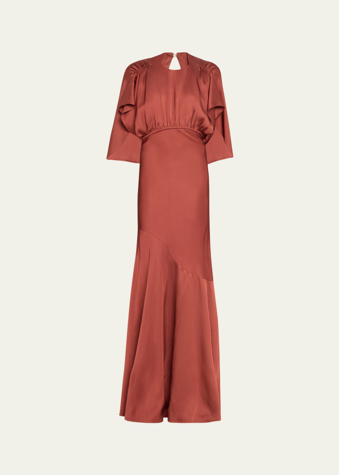 Zimmermann Cape insert Round Neck Maxi Dress Red female 1 2