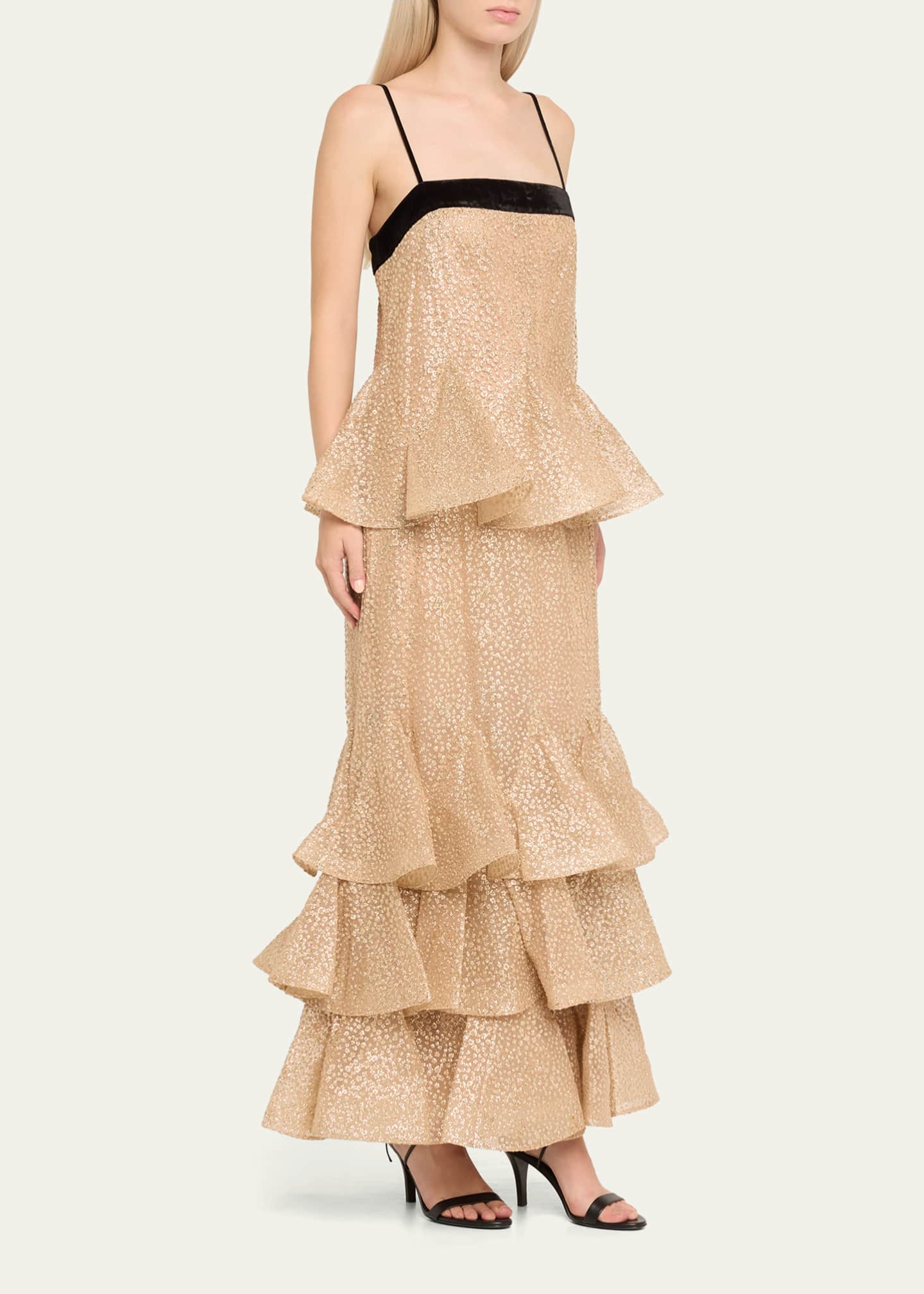 Zimmermann Pavilion Glitter Flutter Slip Dress Image 4 of 5