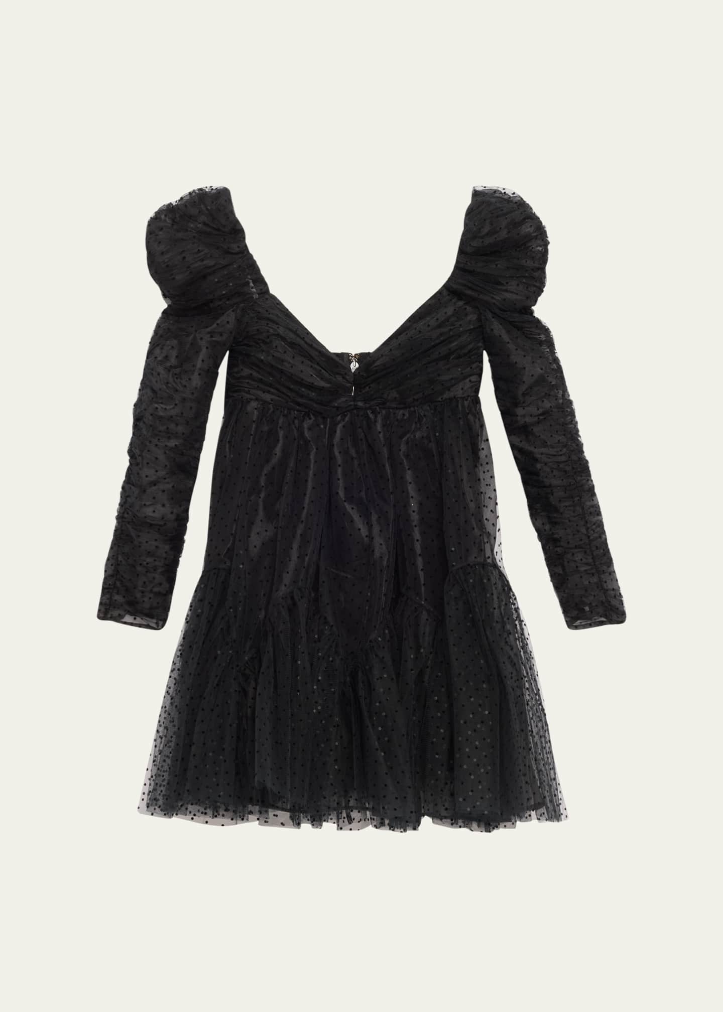 Zimmermann Women s Long Sleeve Ruched Tulle Mini Dress