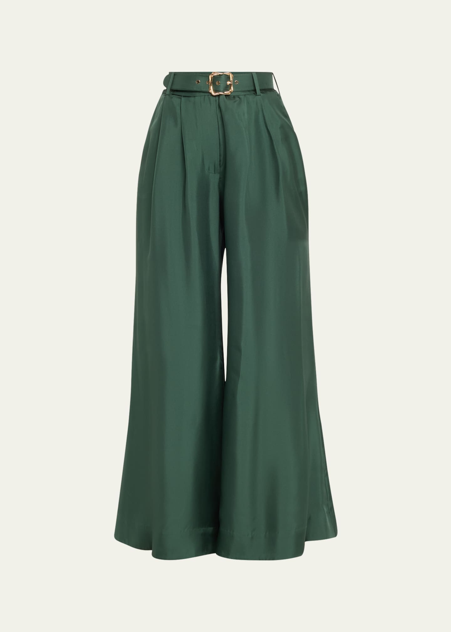 Zimmermann Women s Pavilion Belted Silk Wide Leg Pants