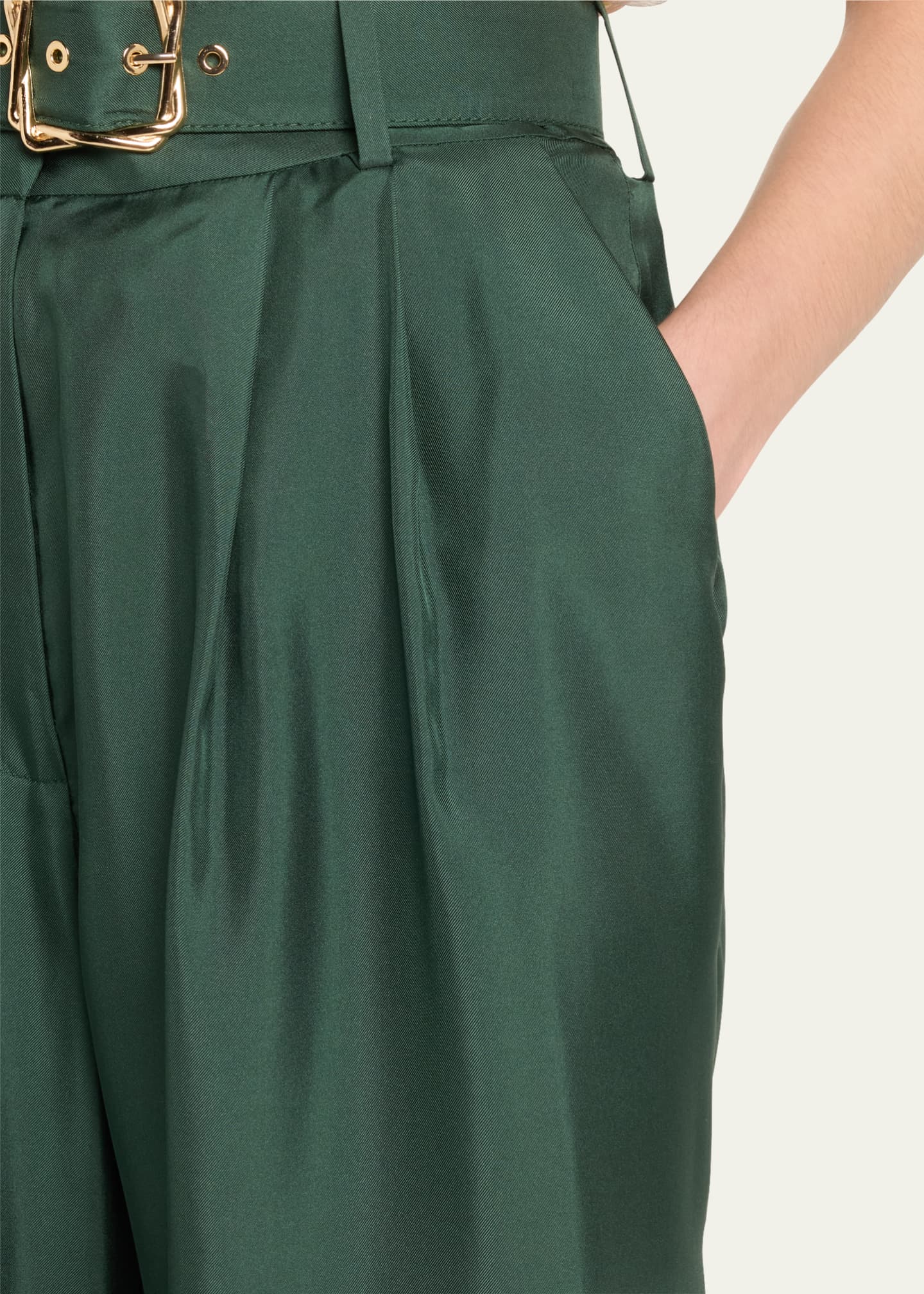 Zimmermann Pavilion Belted Wide-Leg Pants - Bergdorf Goodman