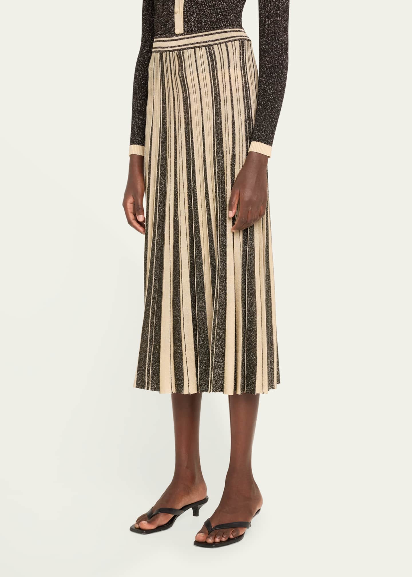 Zimmermann Illustration Metallic Skirt Bergdorf Goodman