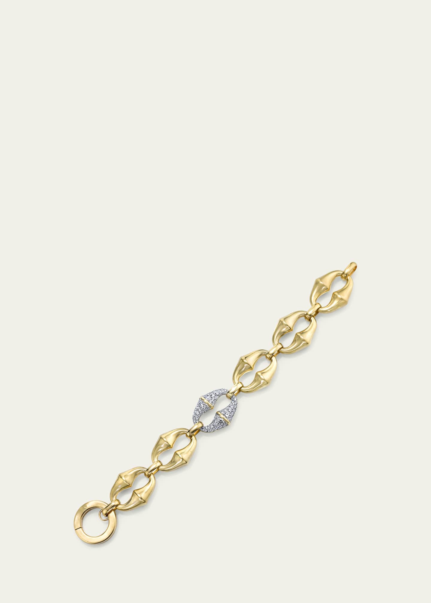 Vram 18K Yellow Gold Chrona Diamond Link Bracelet Image 3 of 4