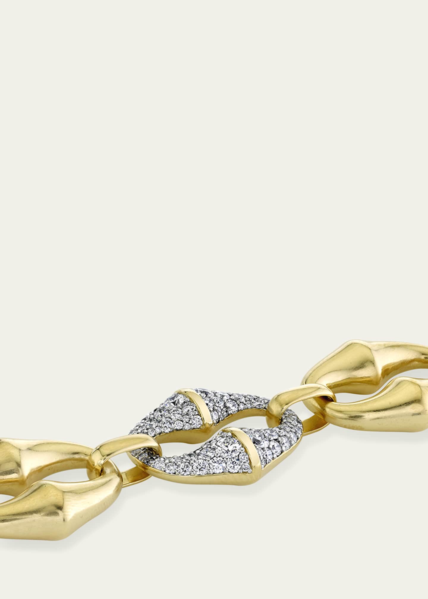 Vram 18K Yellow Gold Chrona Diamond Link Bracelet Image 4 of 4