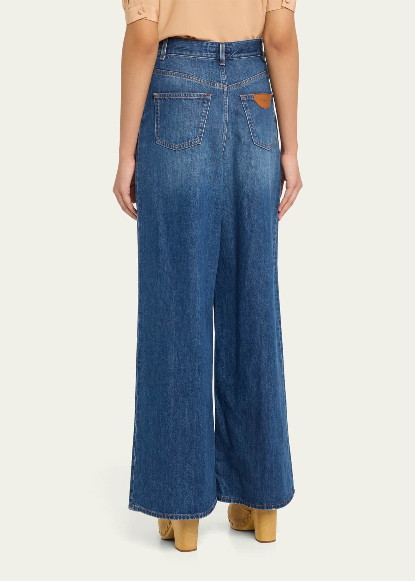 Chloe Wide Leg Denim Trousers Image 3 of 5