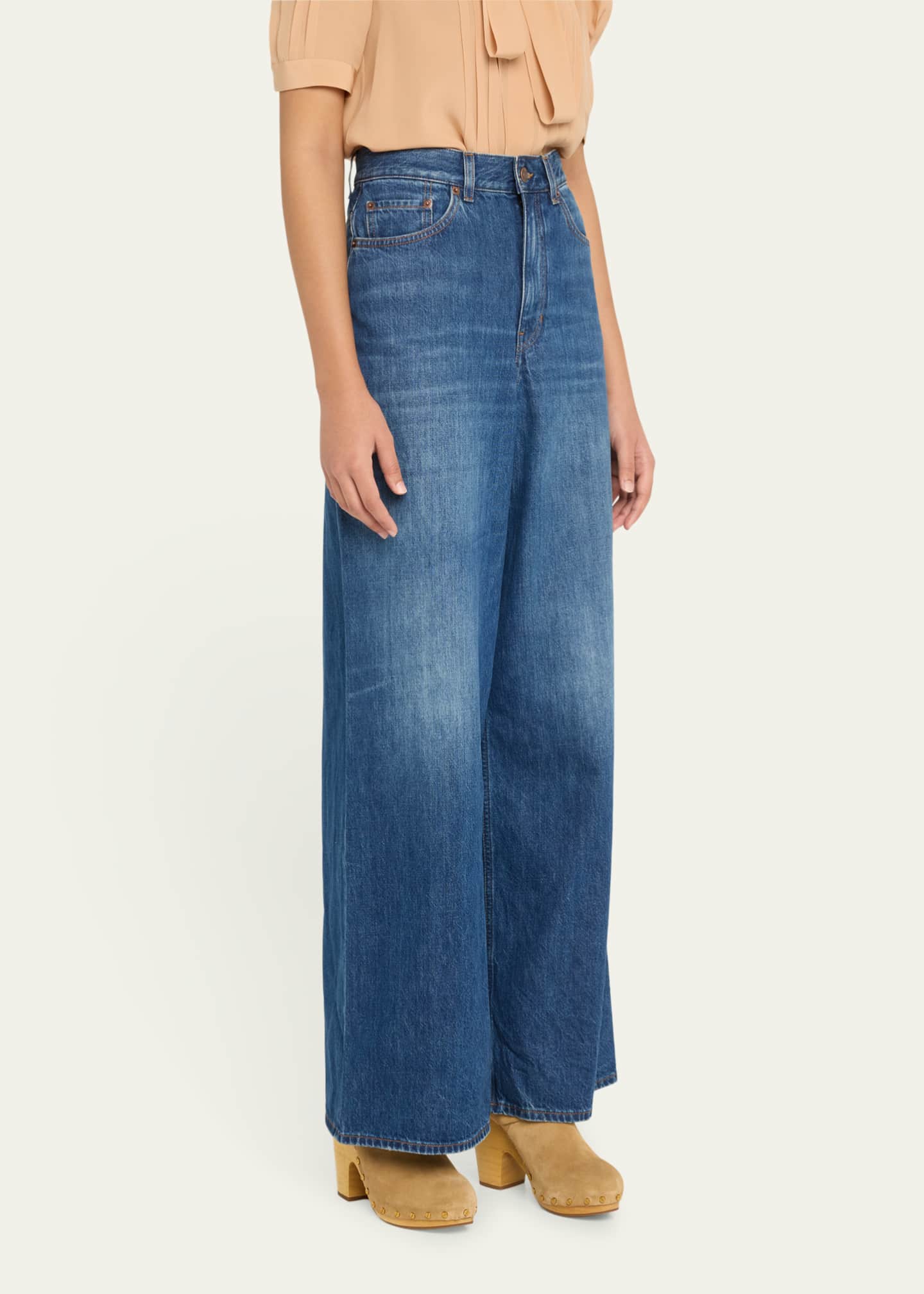 Chloe Wide Leg Denim Trousers Image 4 of 5