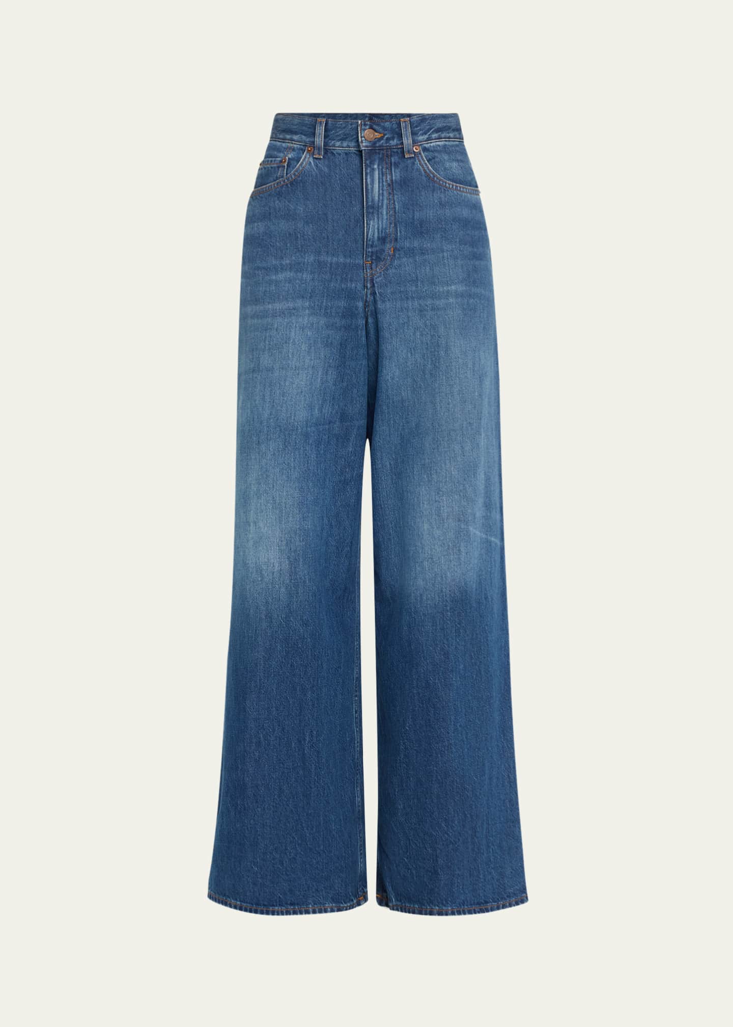 Chloe Wide Leg Denim Trousers Image 1 of 5